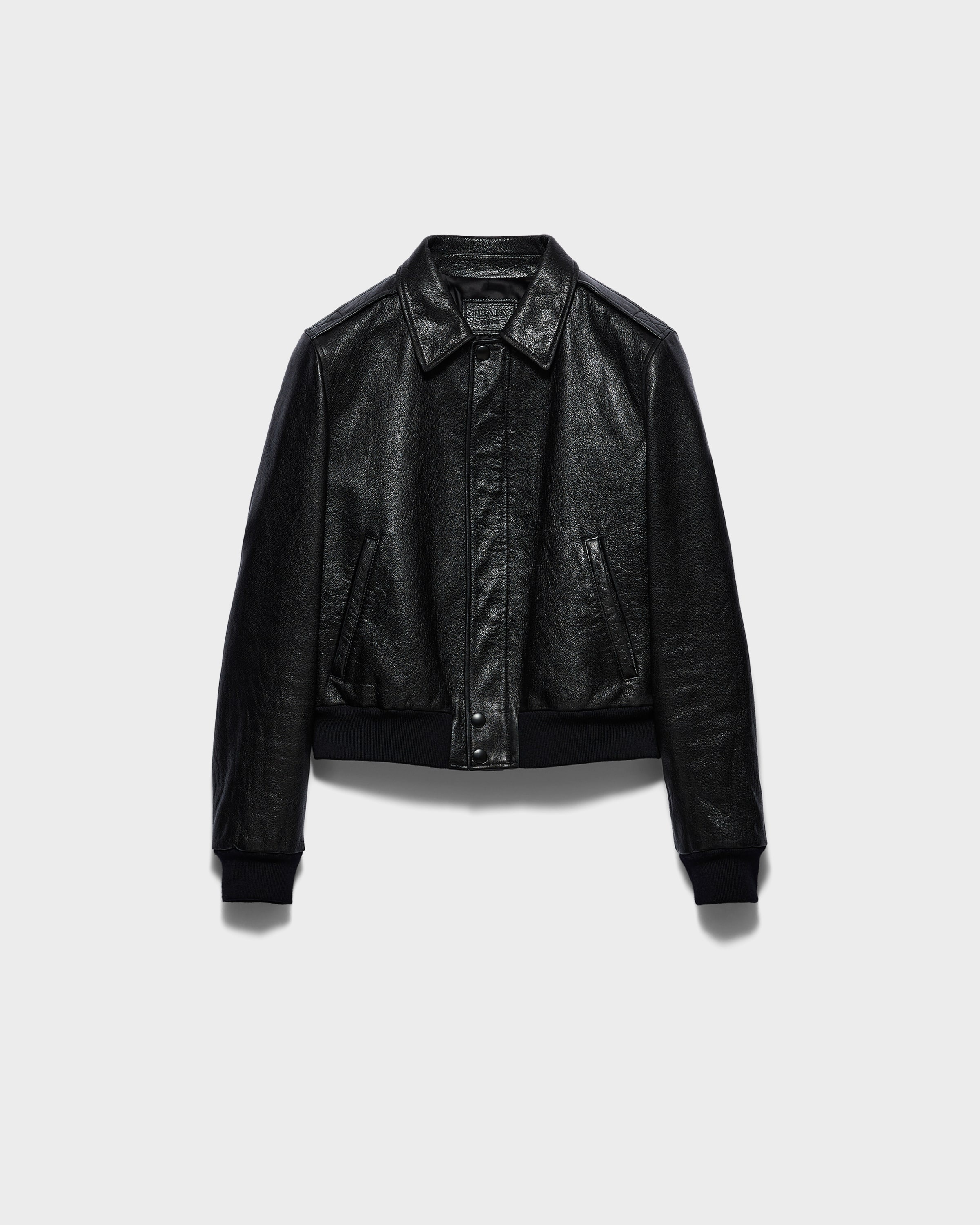 Leather bomber jacket - 1