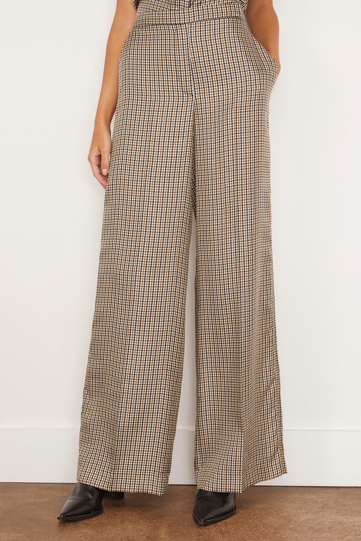 Checked Coolness Pants in Pepita Mix Khaki - 3