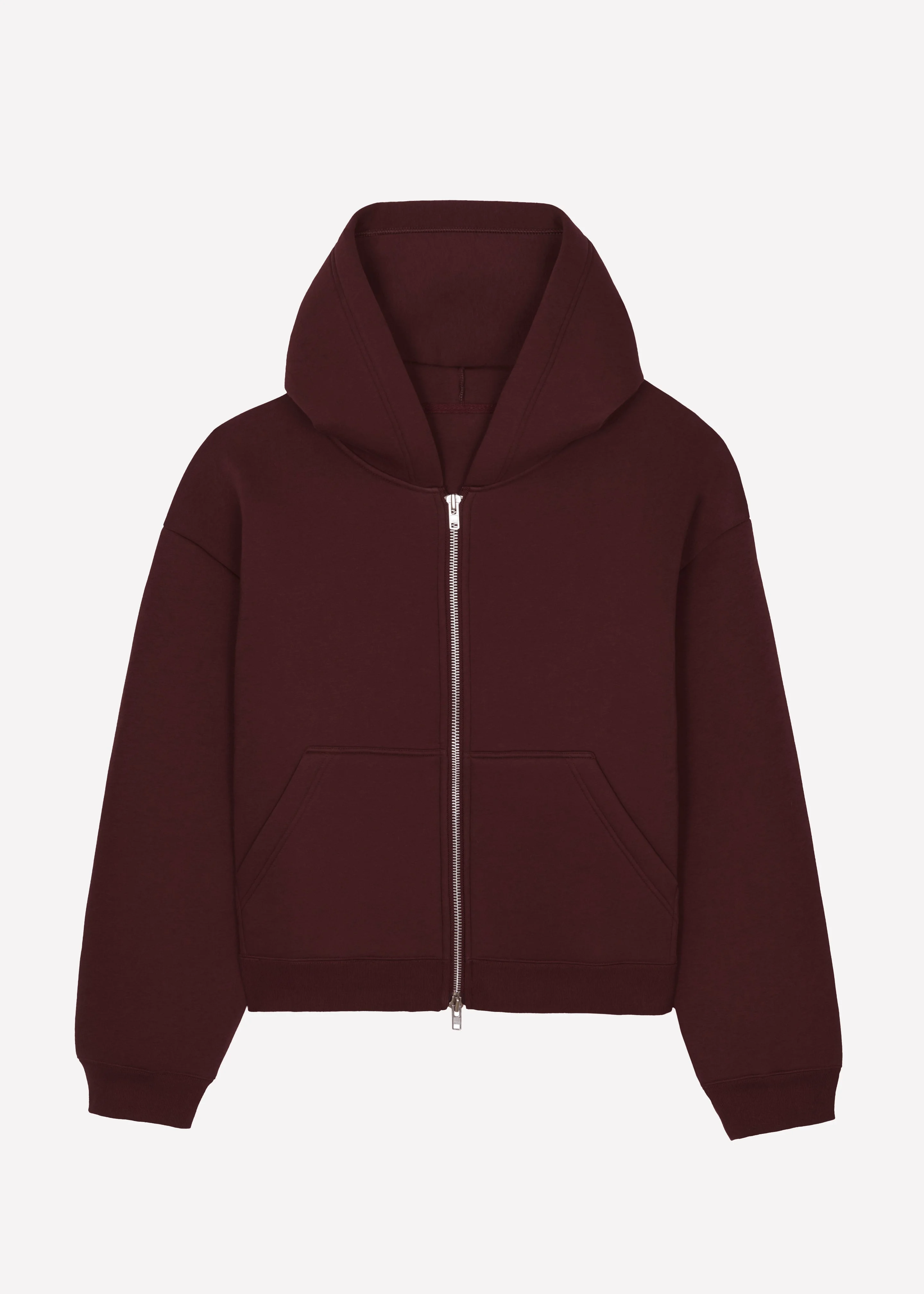 Calder Neoprene Zip-Up Hoodie - Burgundy - 1