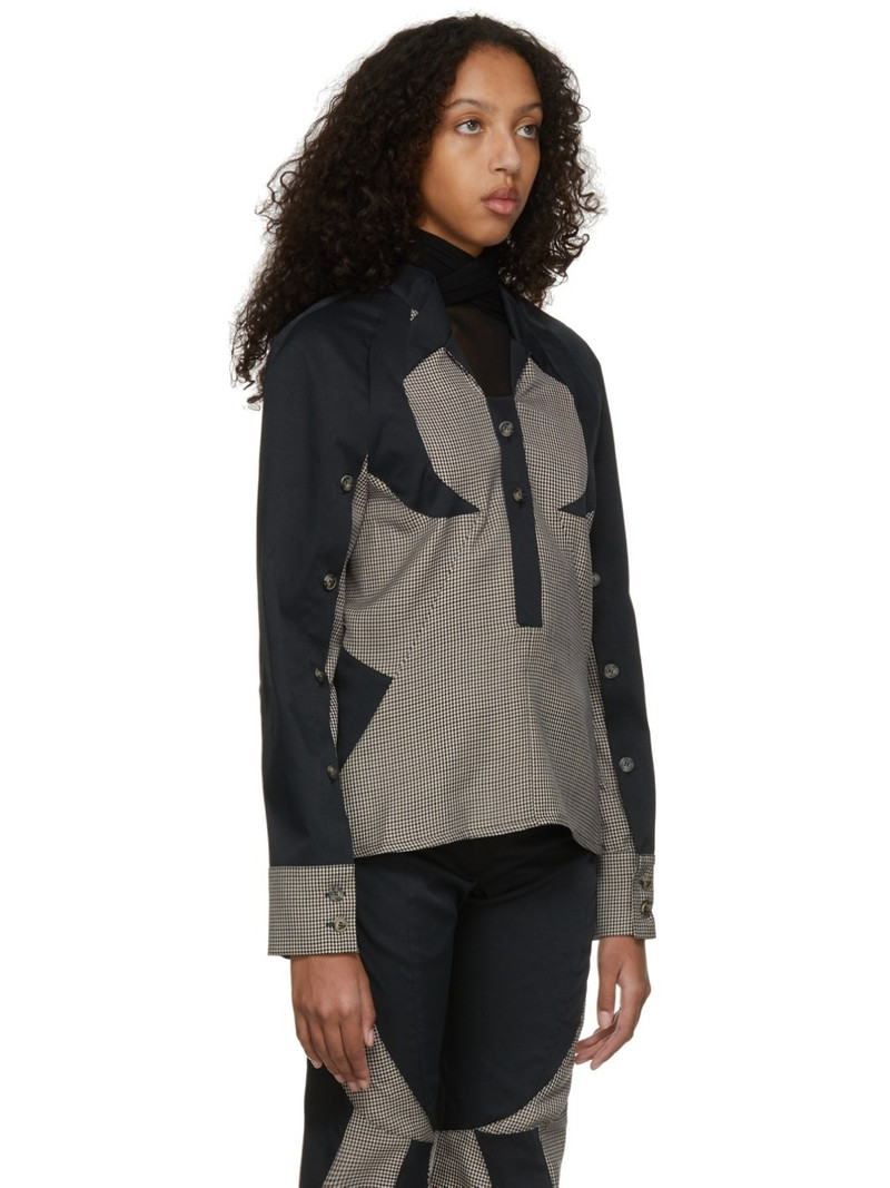 Kiko Kostadinov Black & Beige Stride Pullover Shirt outlook