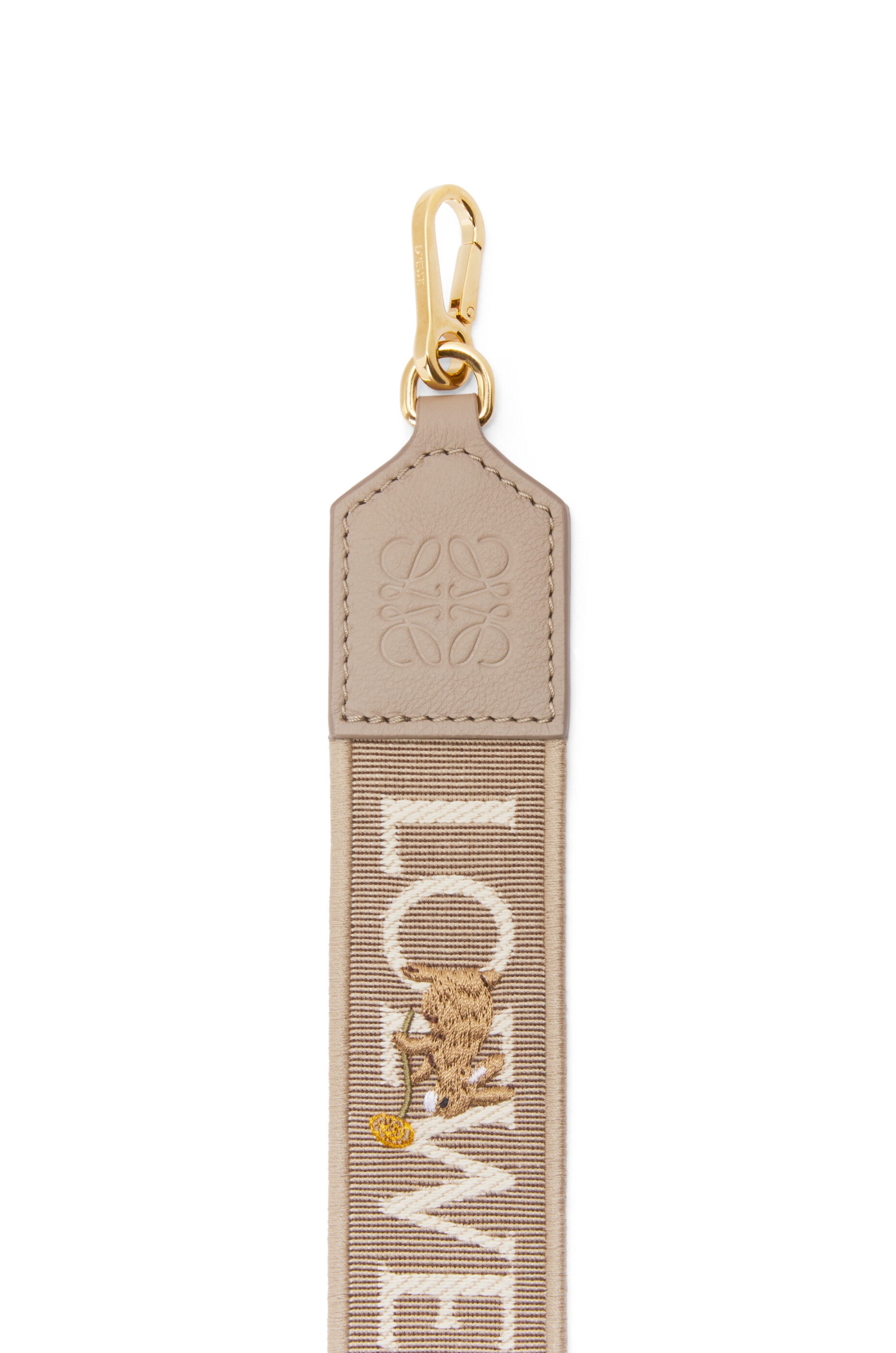 Bunny Anagram strap in jacquard and calfskin - 2