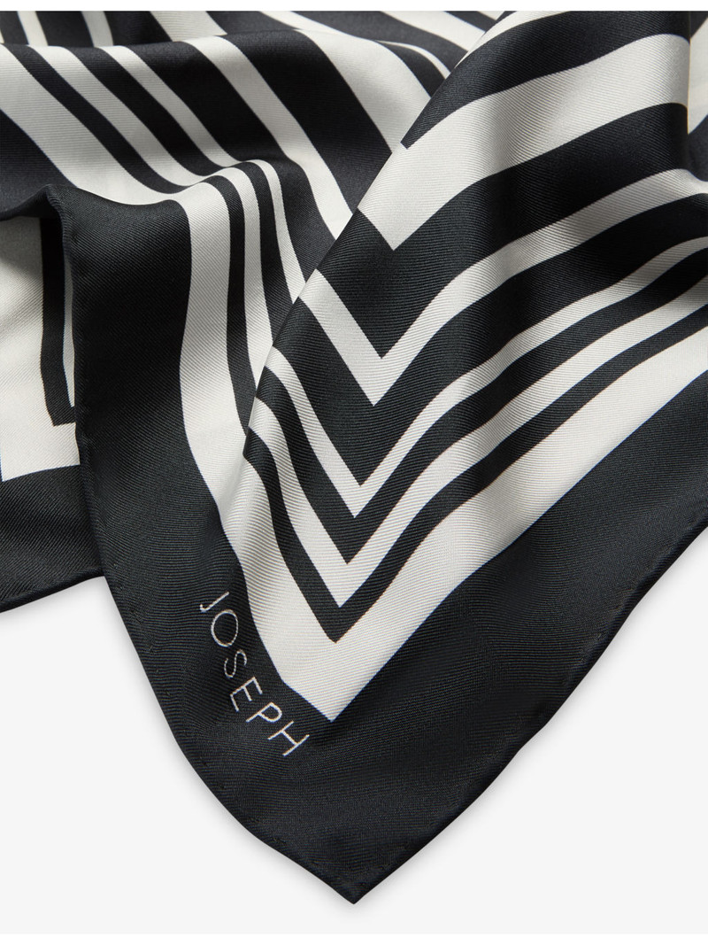 JOSEPH Kenza Stripe Silk Scarf outlook