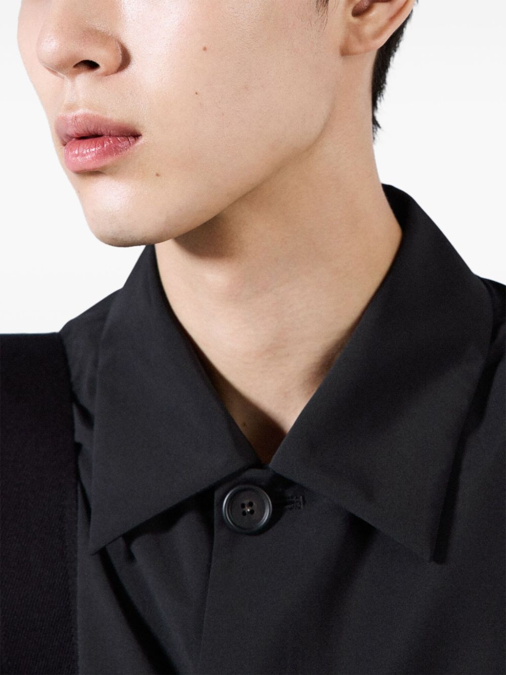 wool single-breasted coat - 5