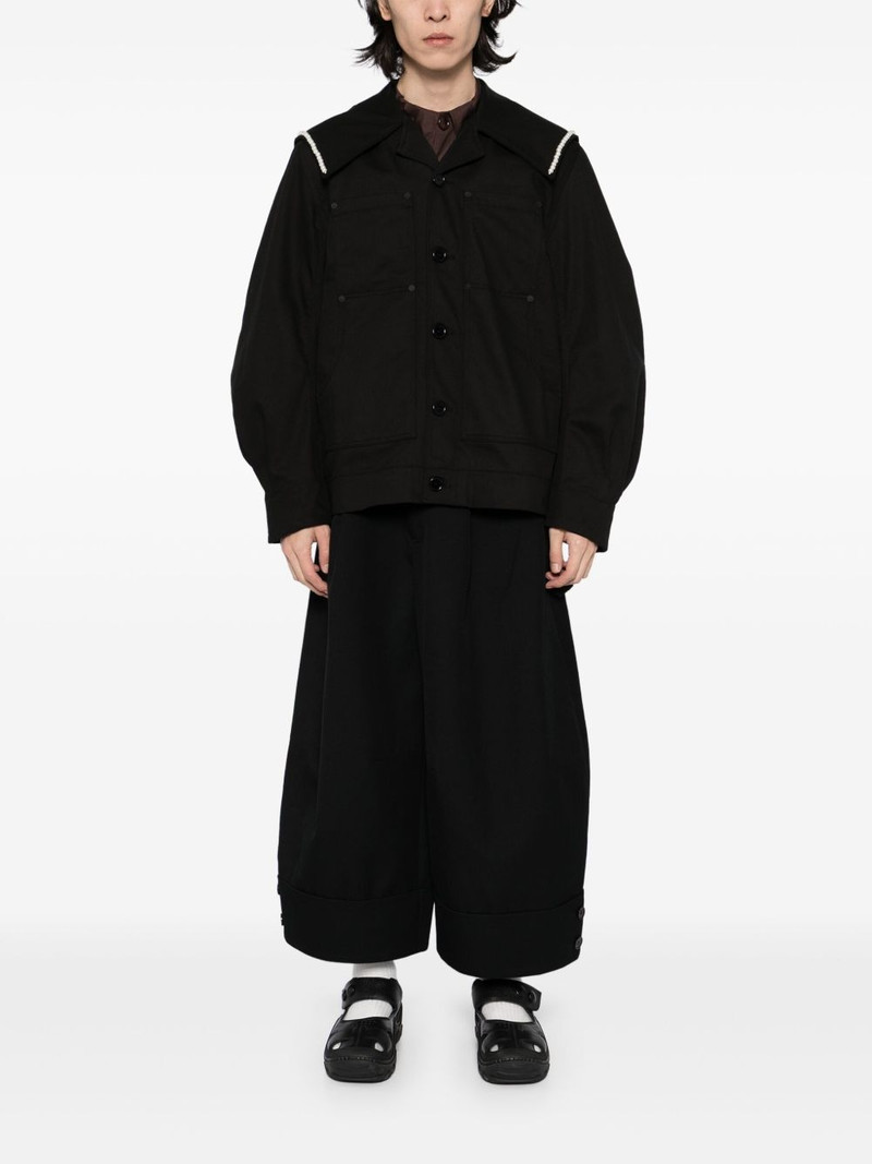 Simone Rocha Beaded Sailor Collar Workwear Jacket outlook