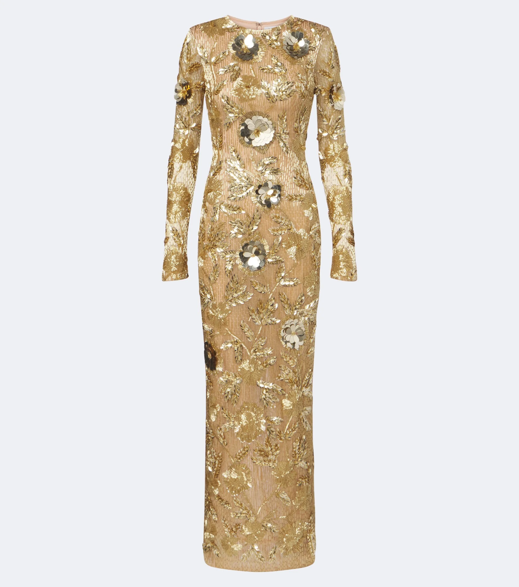 Pierre embellished floral-appliqué gown - 1