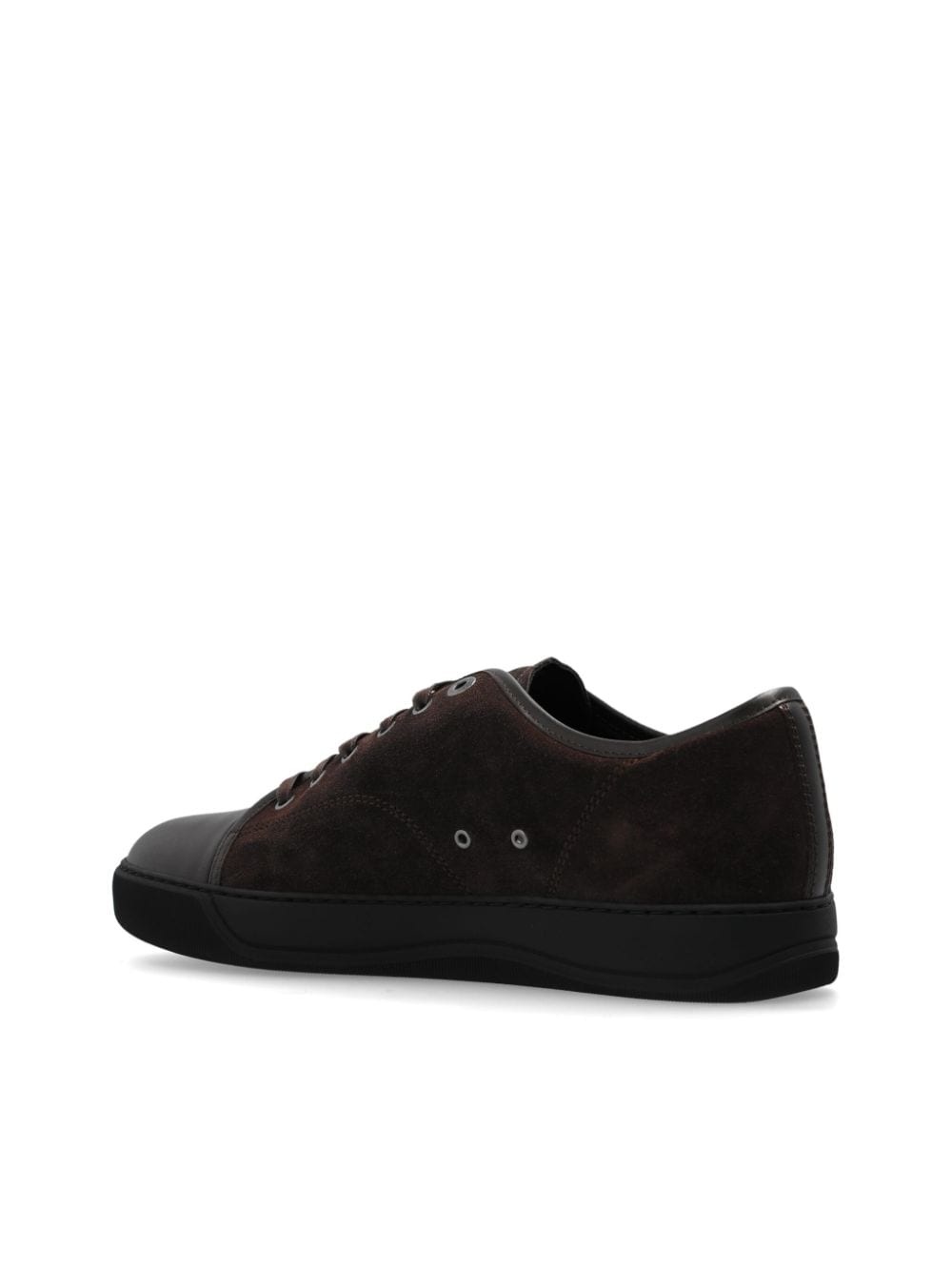 panelled suede sneakers - 5