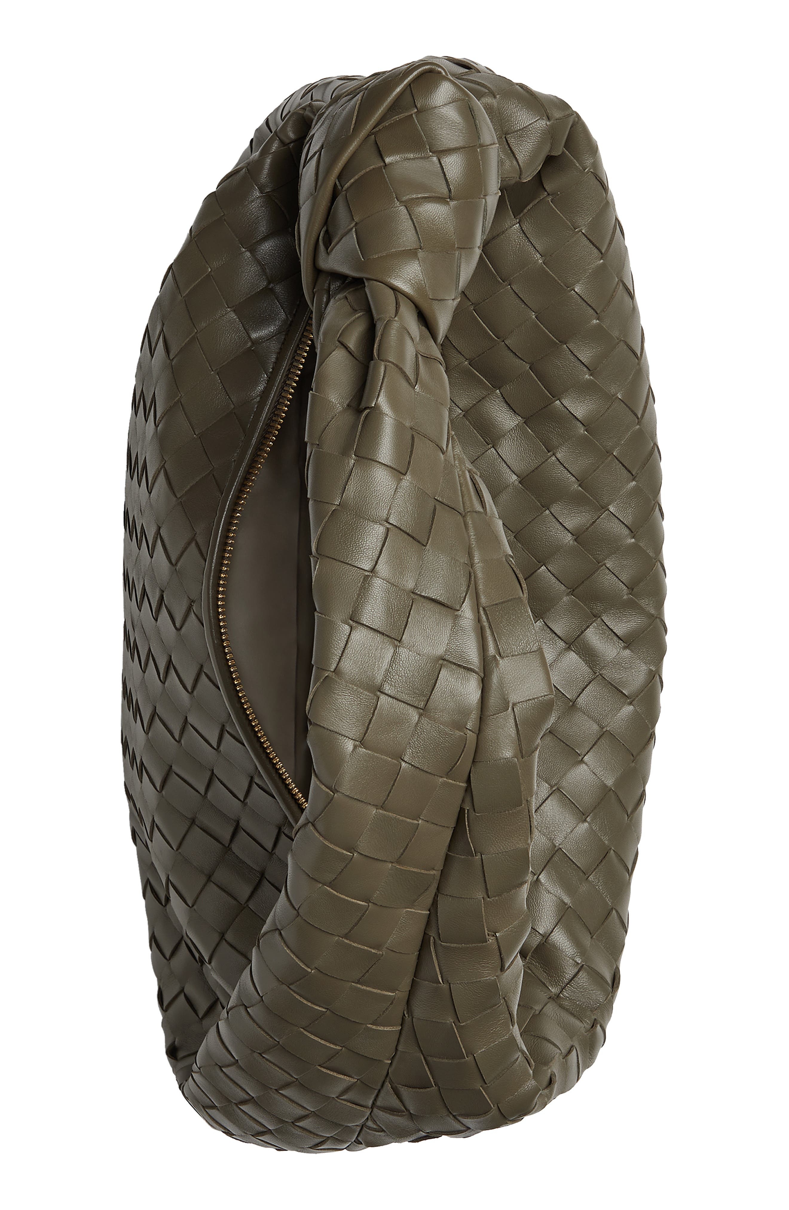 Bottega Veneta Jodie Leather Hobo Bag in 3228 Cypress-Gold at Nordstrom - 4