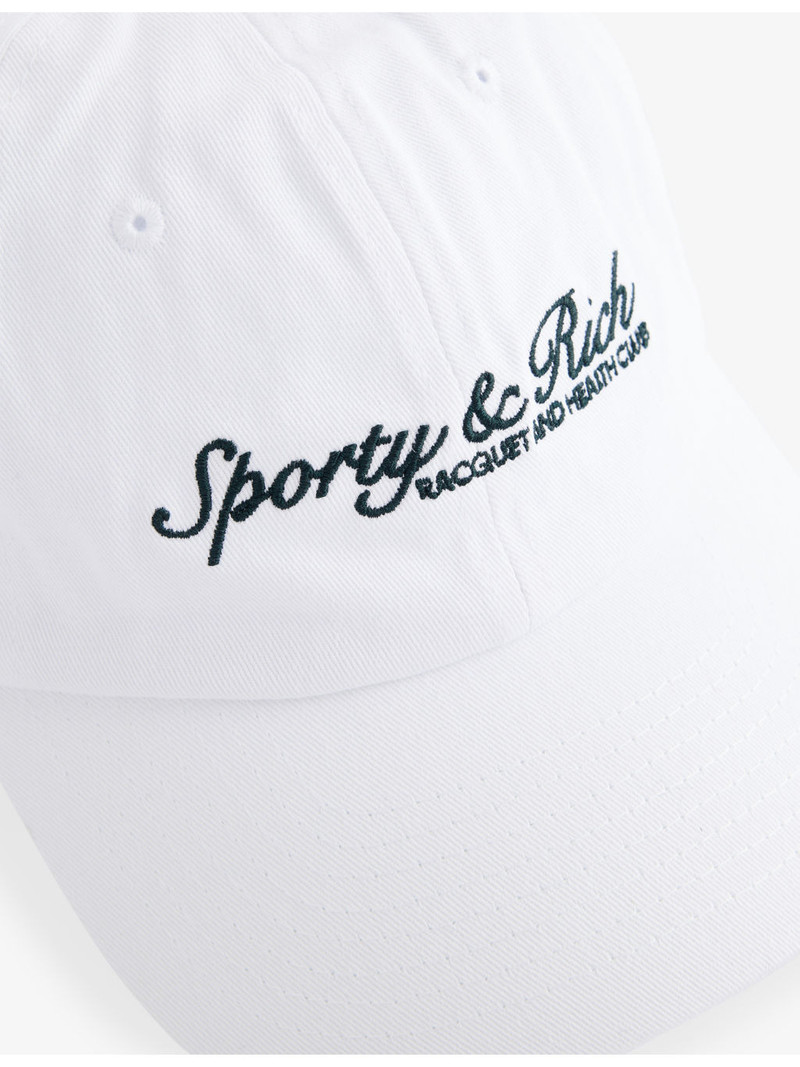 Sporty & Rich Syracuse Logo-Embroidered Cotton Baseball Cap outlook