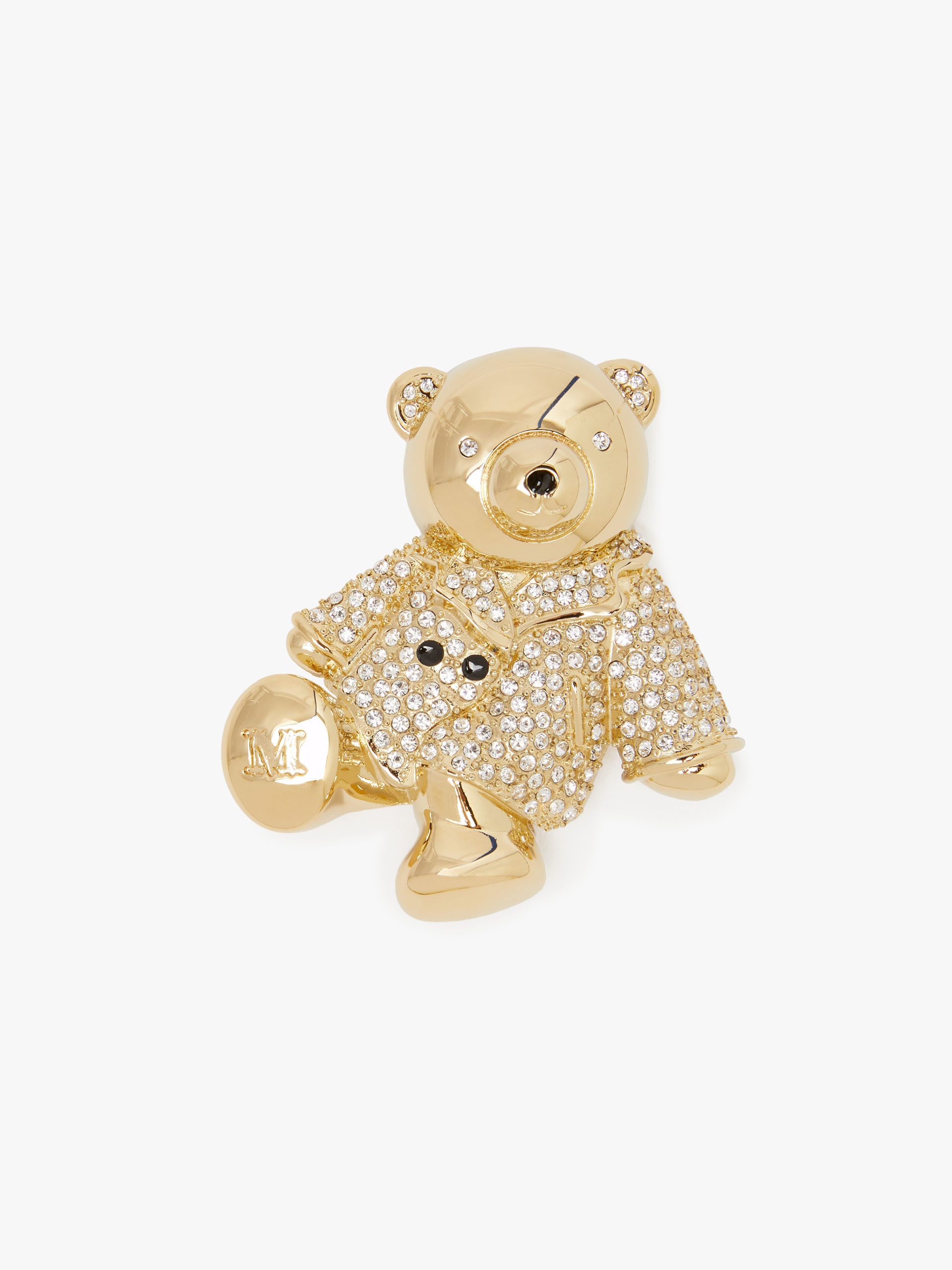 Metal teddy bear brooch - 1
