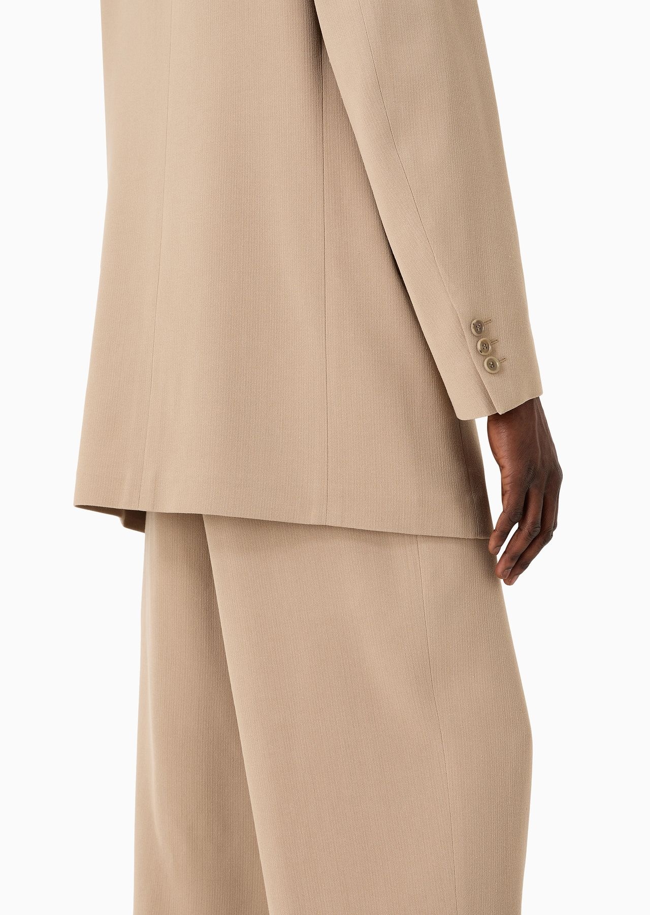 Double-breasted jacquard silk suit - 6