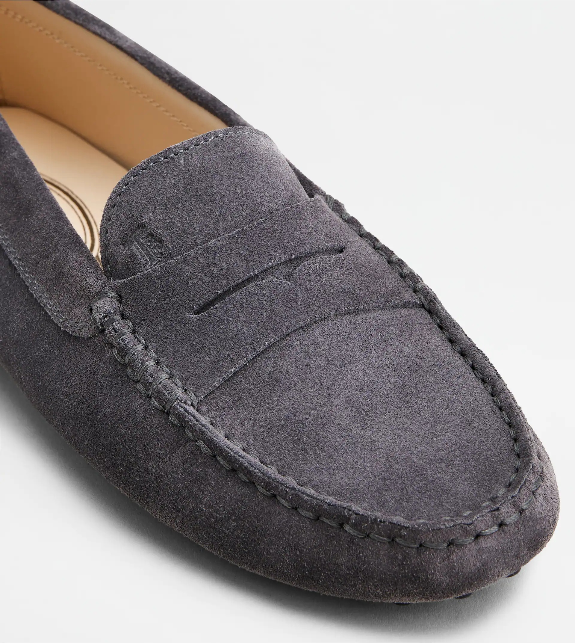 GOMMINO DRIVING SHOES IN SUEDE - GREY - 7