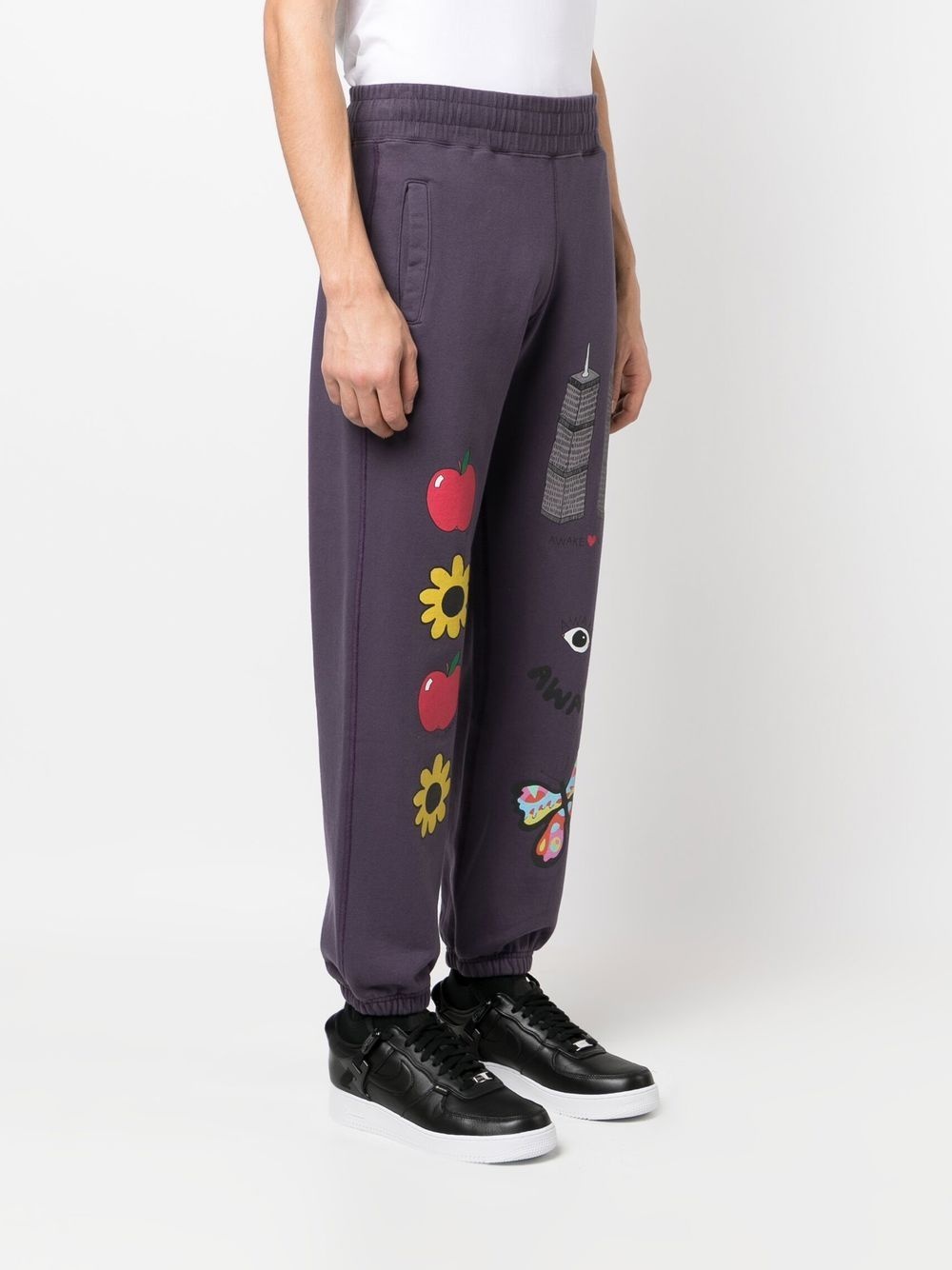 graphic-print elasticated track-pants - 3