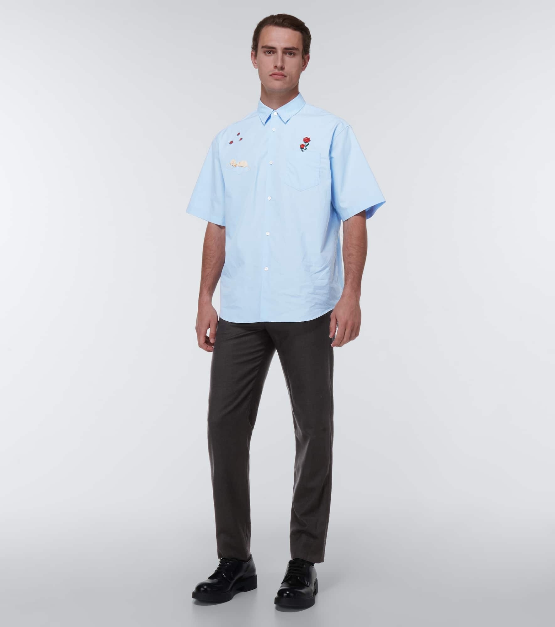 Embroidered cotton poplin shirt - 2