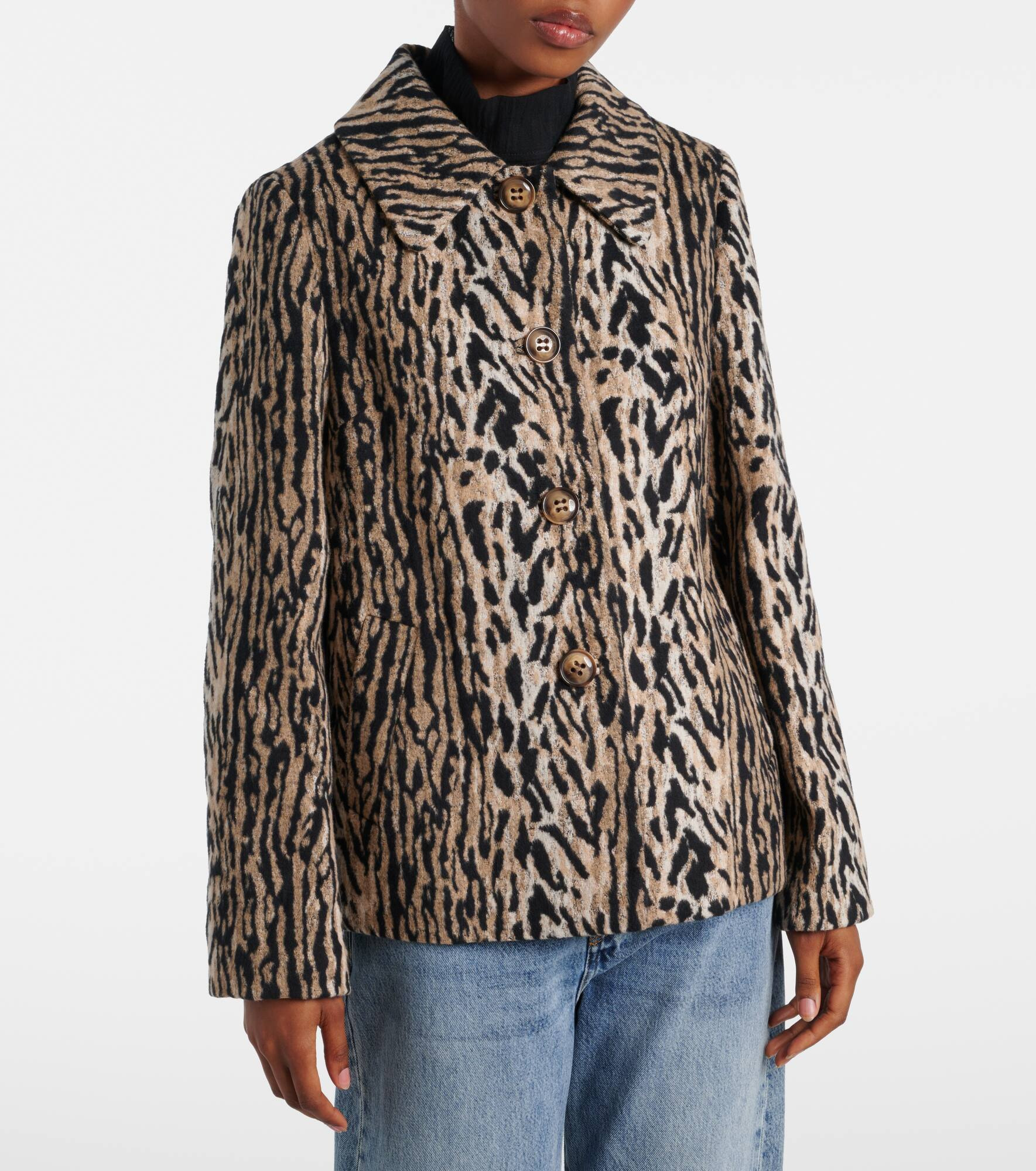 Leila leopard-print jacket - 6