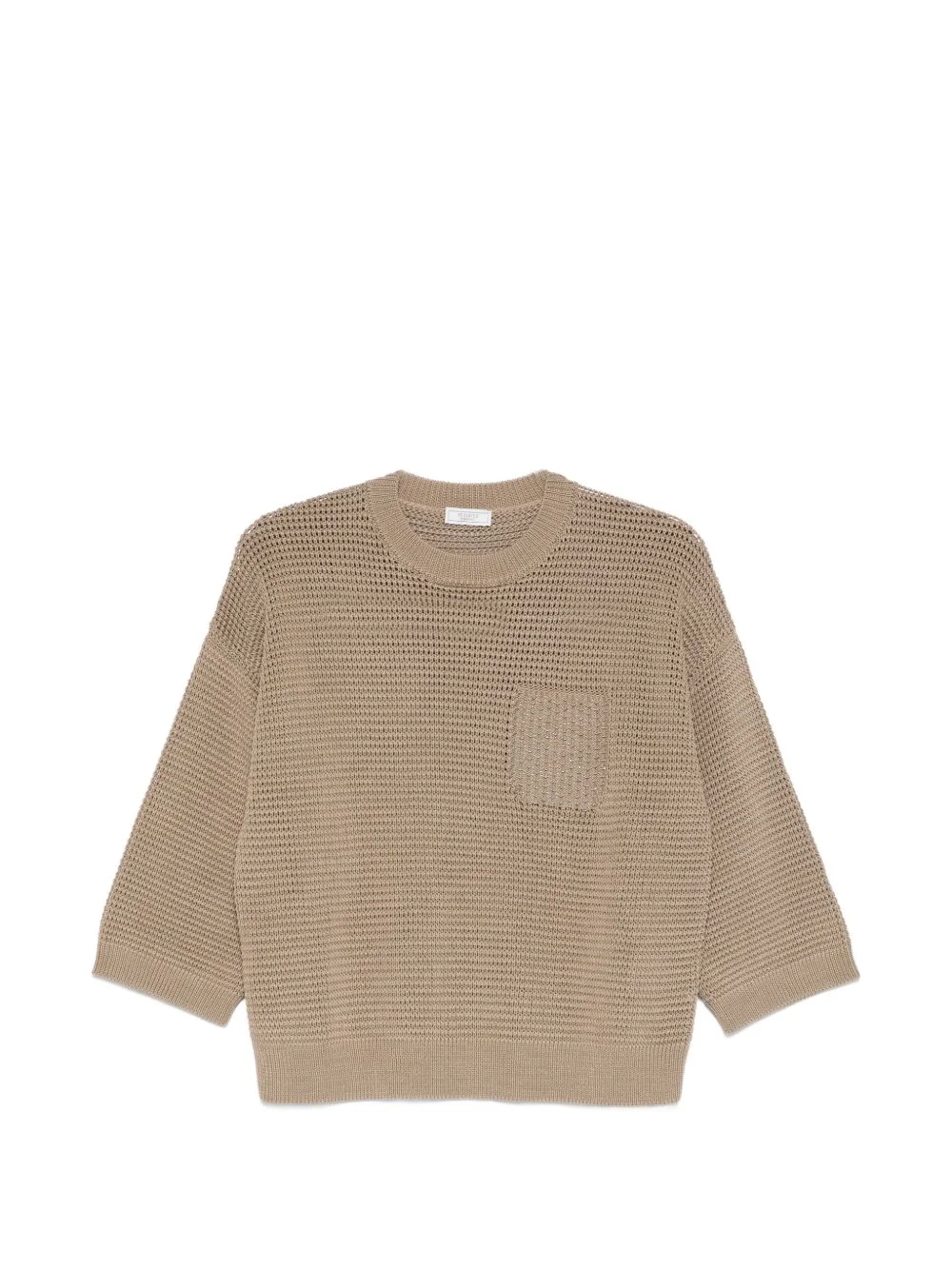 metallic-detail sweater - 1