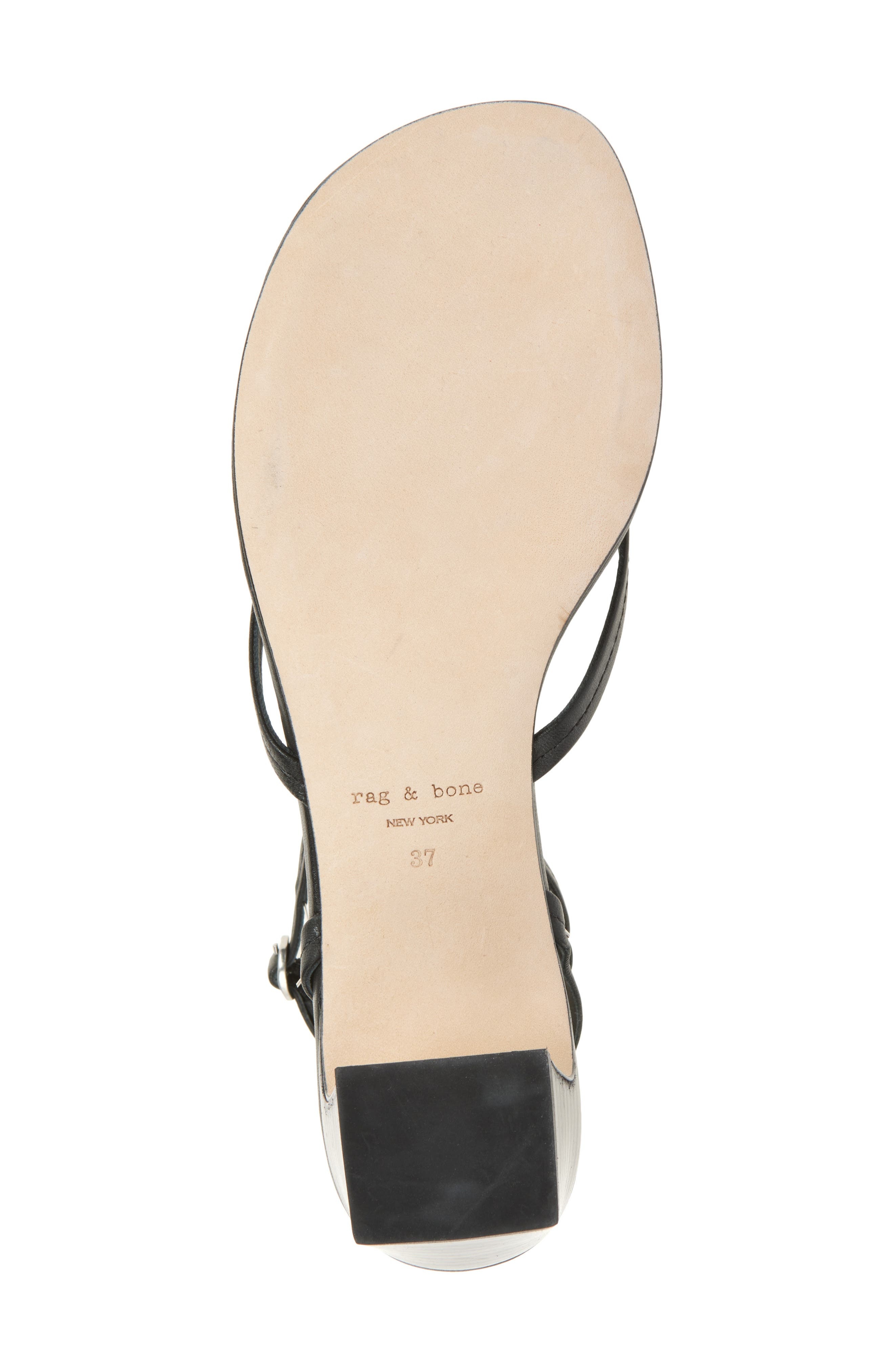 rag & bone Gemma Ankle Strap Sandal in Black at Nordstrom - 6