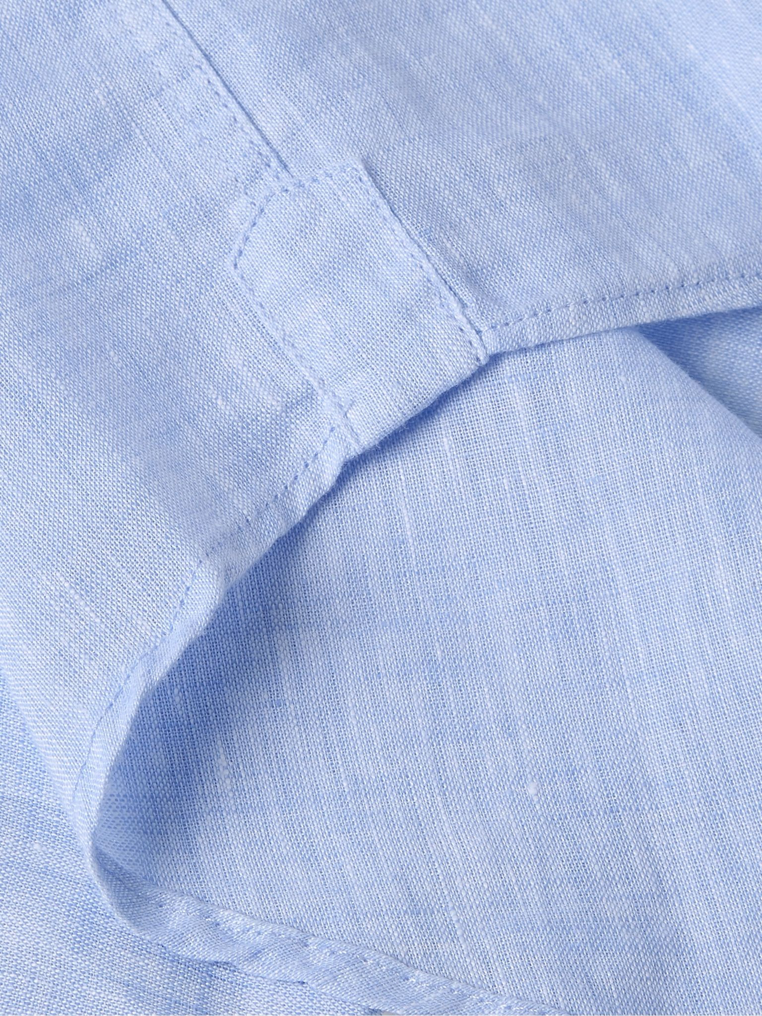 Linen Shirt Blue - 5