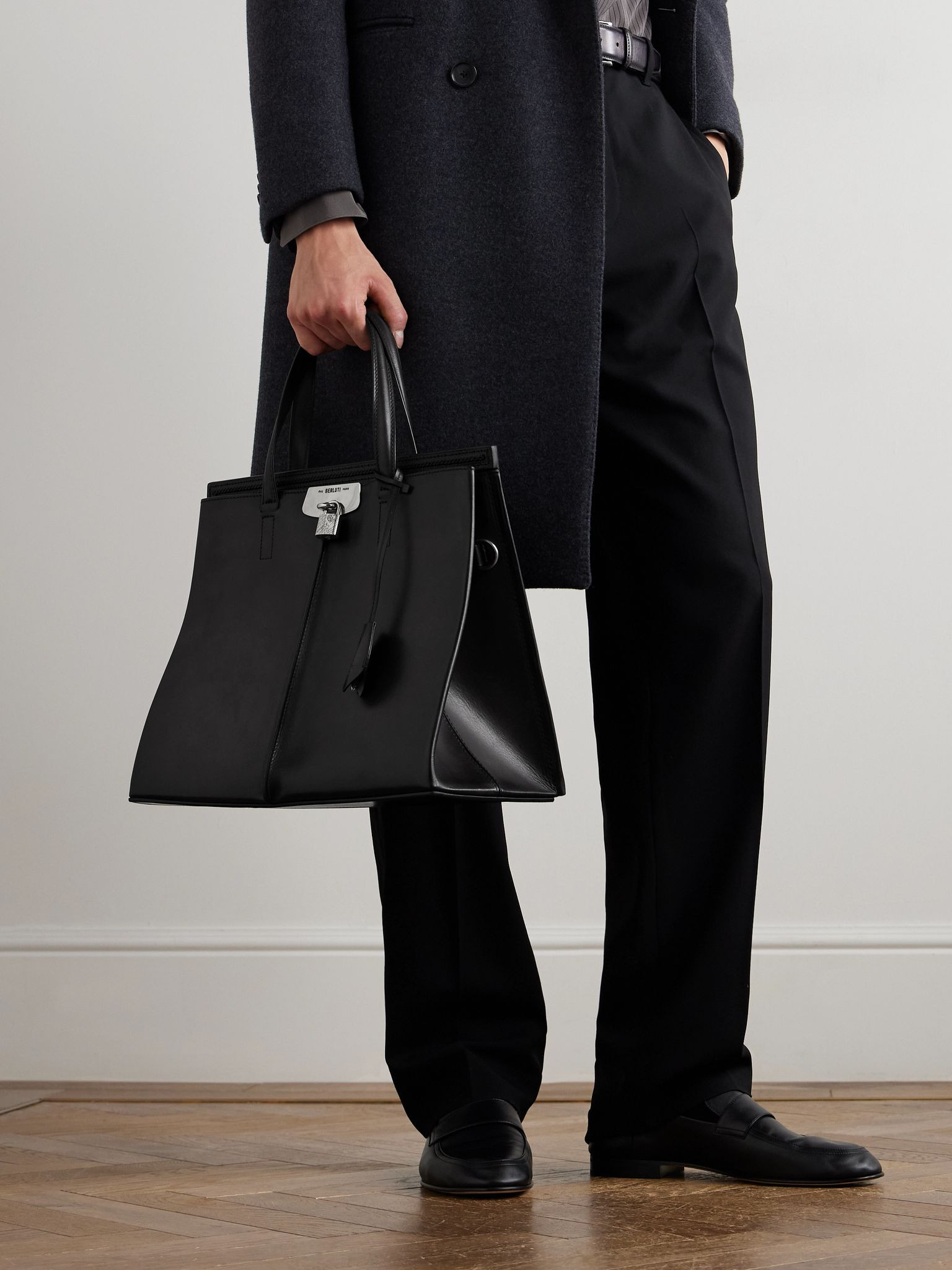 Venezia Leather Tote Bag Black - 2