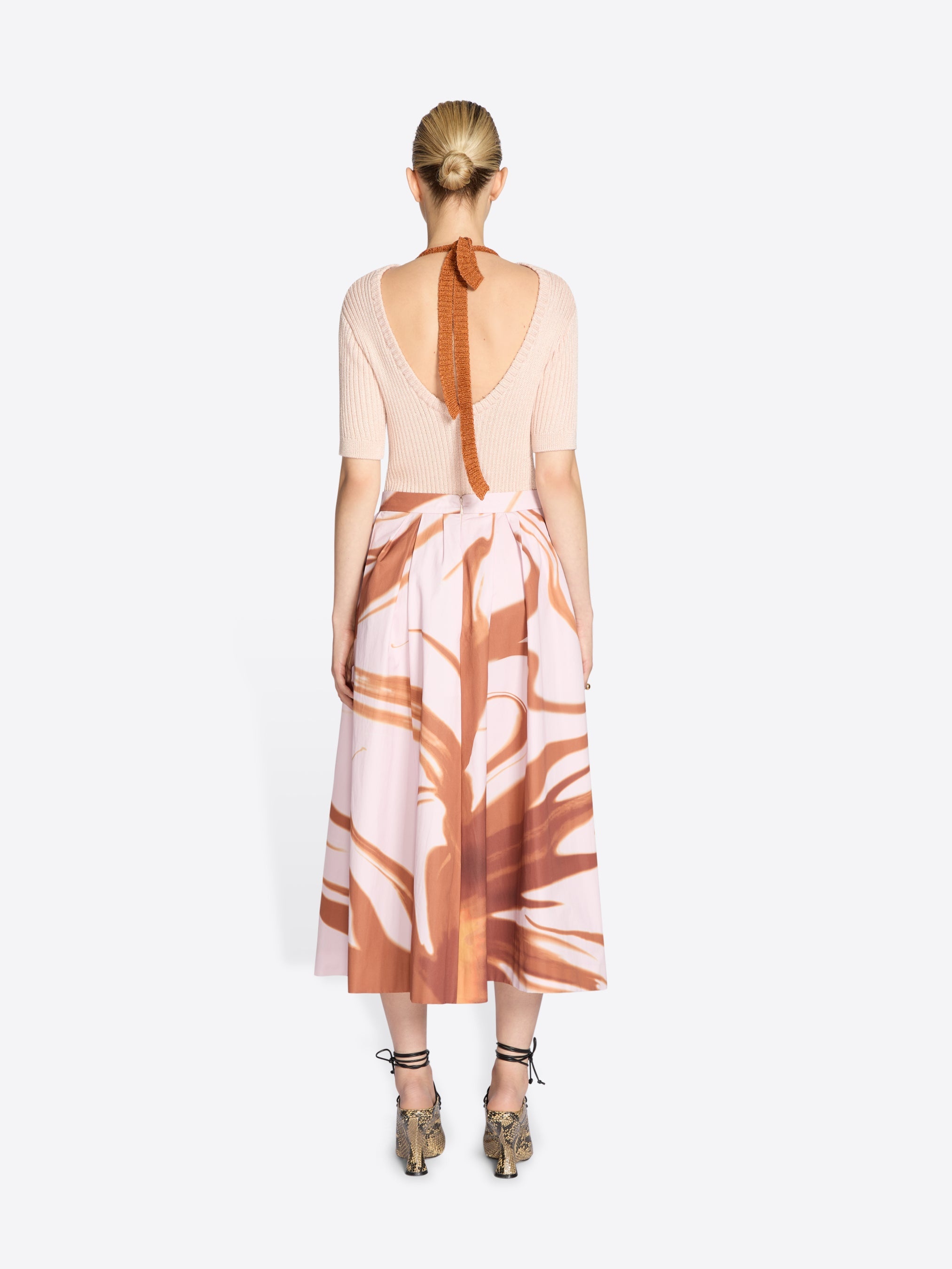 Dries Van Noten PRINTED COTTON SKIRT | REVERSIBLE