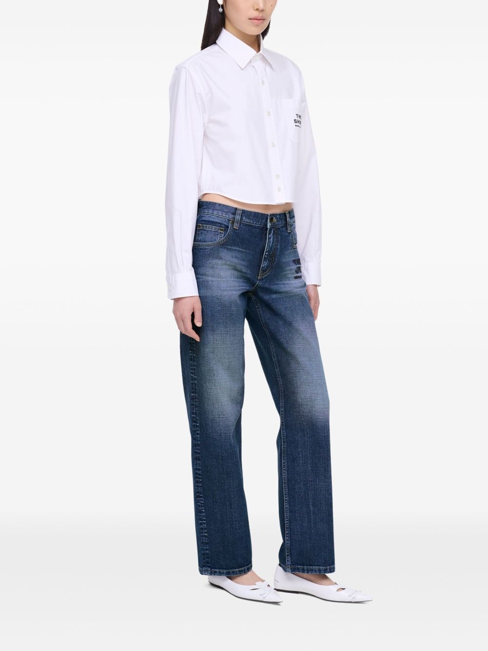 logo-embroidered shirt - 2