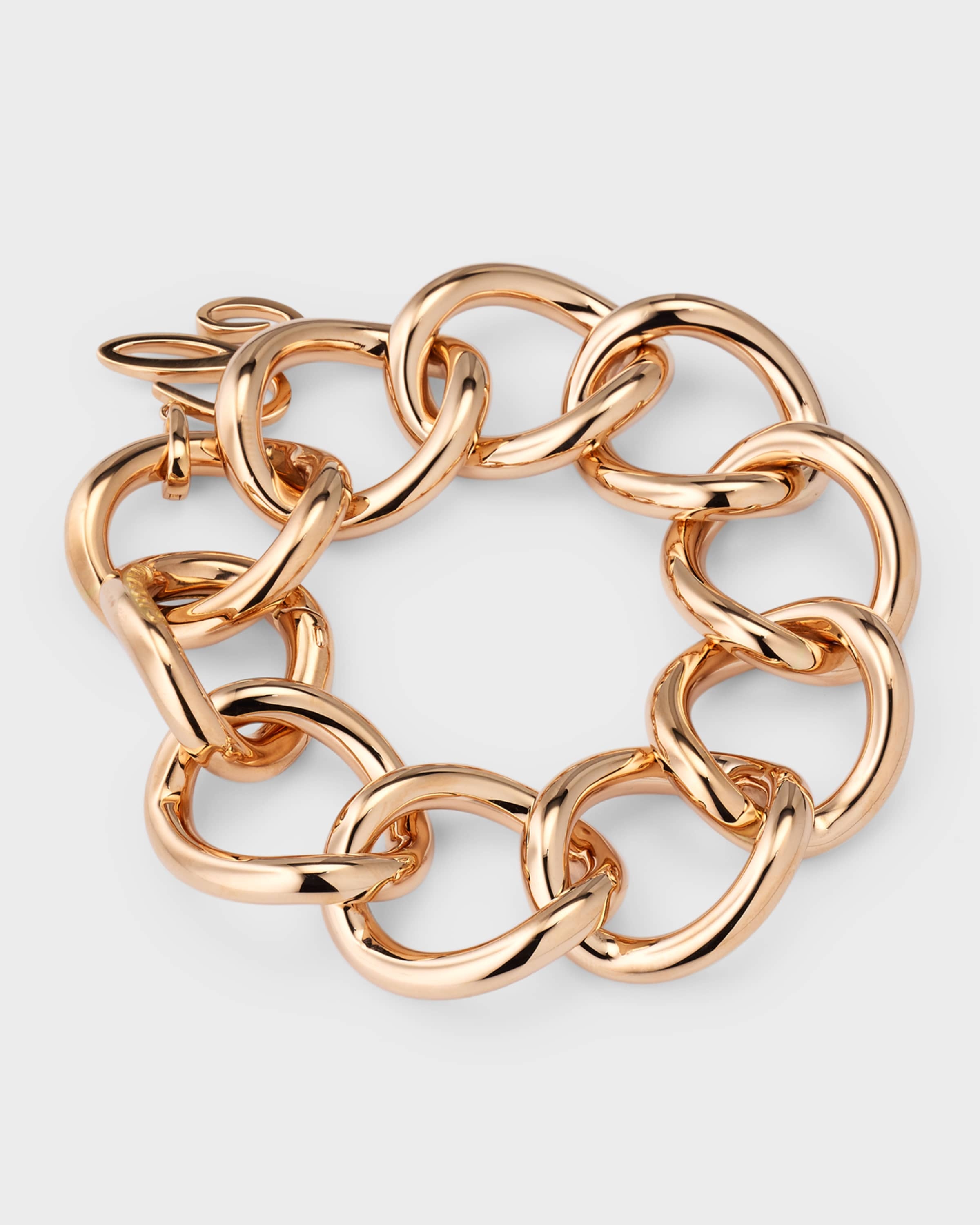 18K Rose Gold Round Chain Bracelet - 1