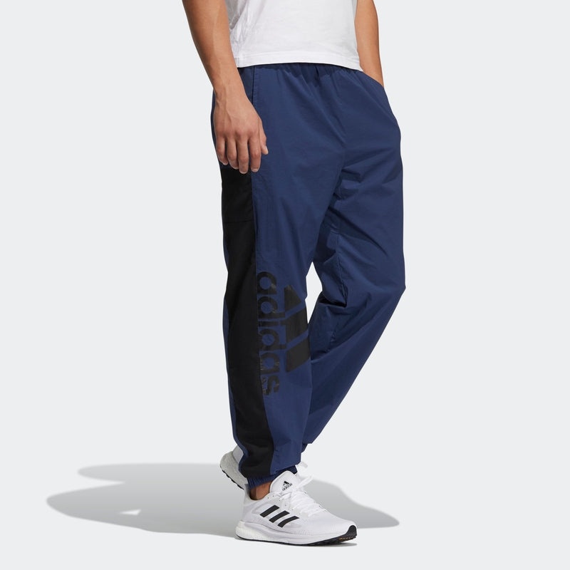 Men's adidas Splicing Alphabet Logo Bundle Feet Sports Pants/Trousers/Joggers Blue GN0783 - 2