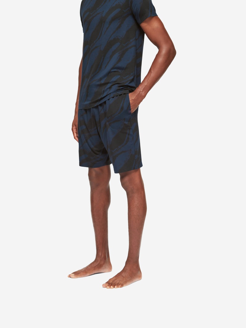 Men's Lounge Shorts London 8 Micro Modal Navy - 5