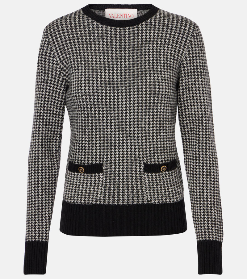 Houndstooth virgin wool sweater 1