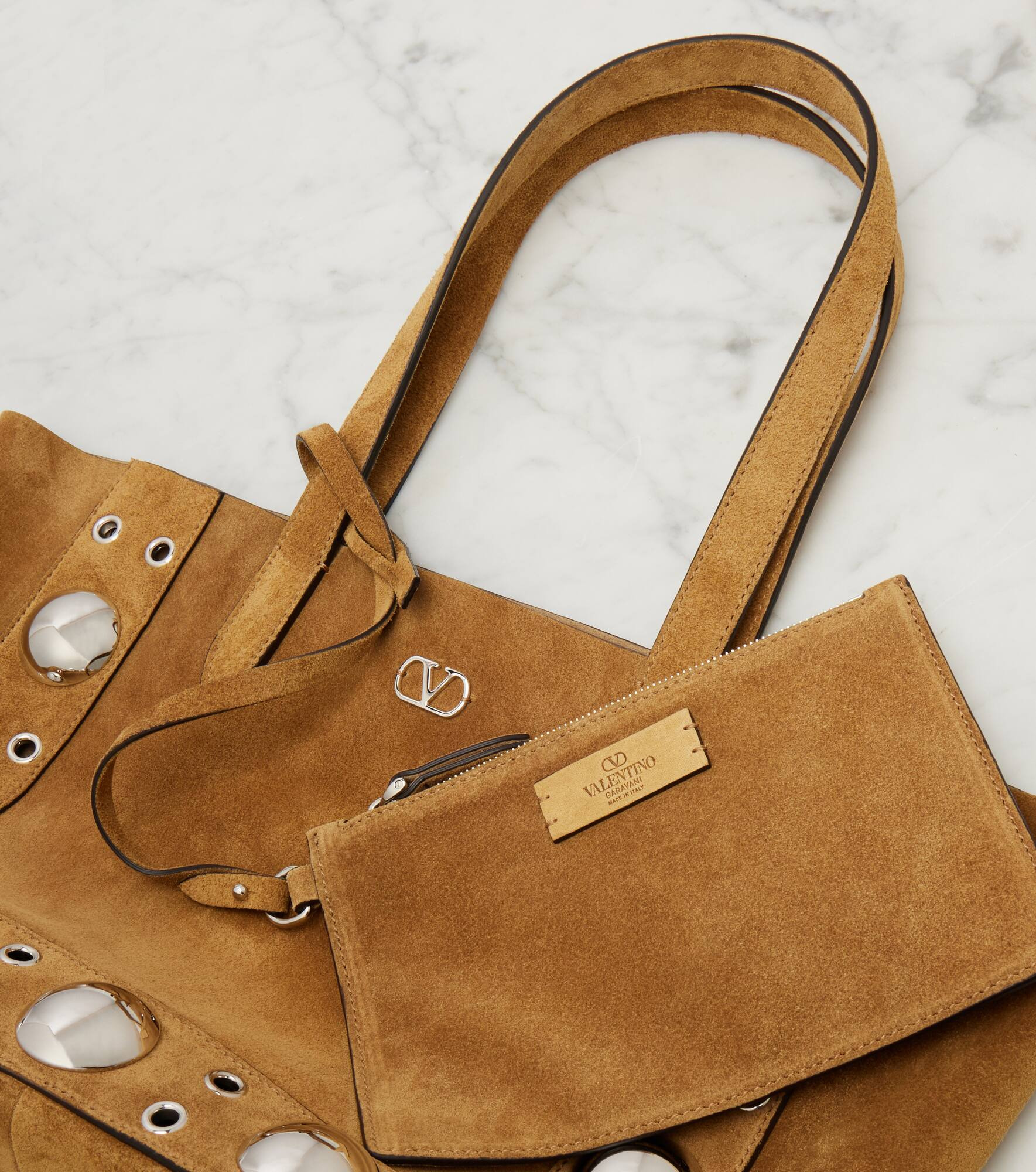 Nellcôte Medium suede tote bag - 6