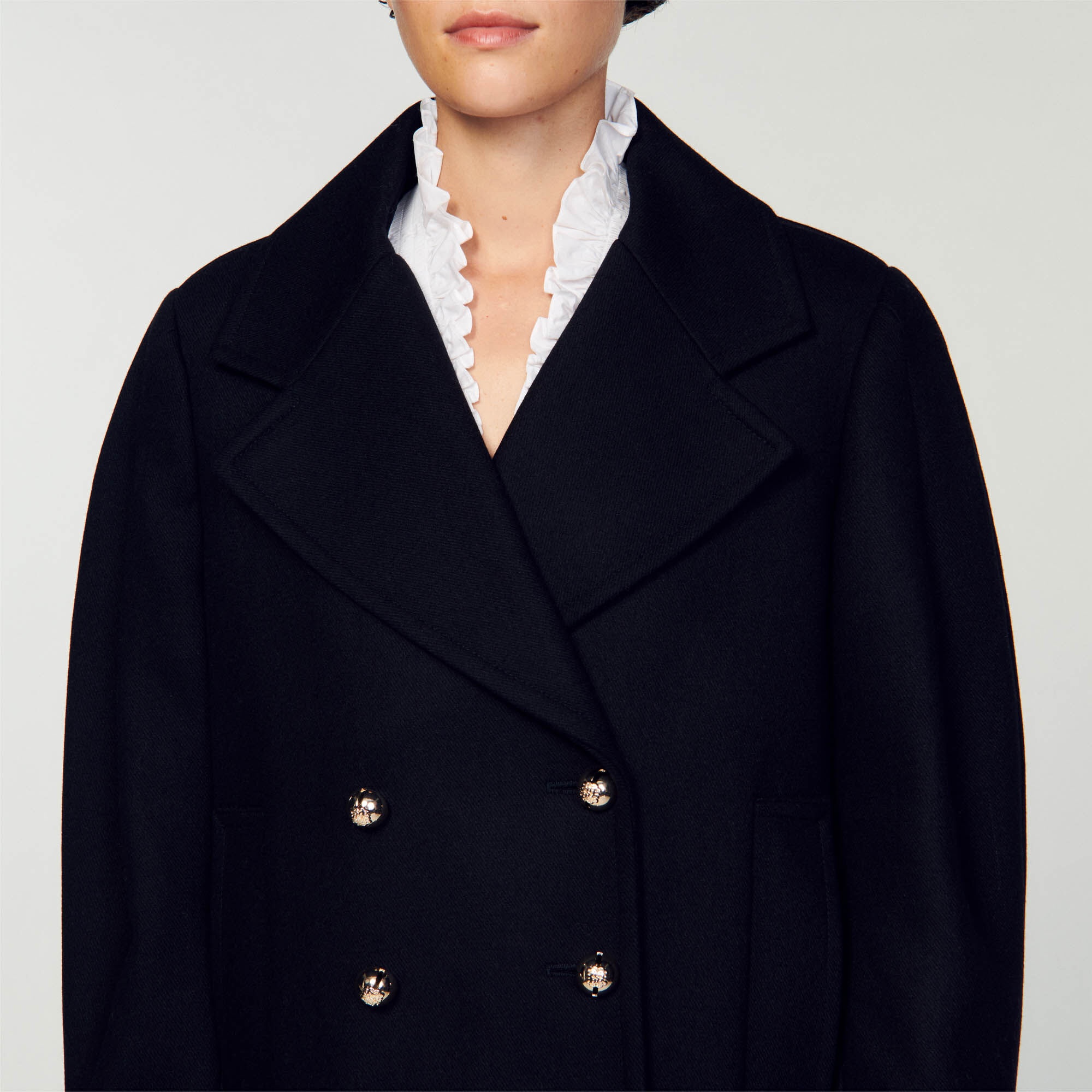 LAPEL COLLAR COAT - 4