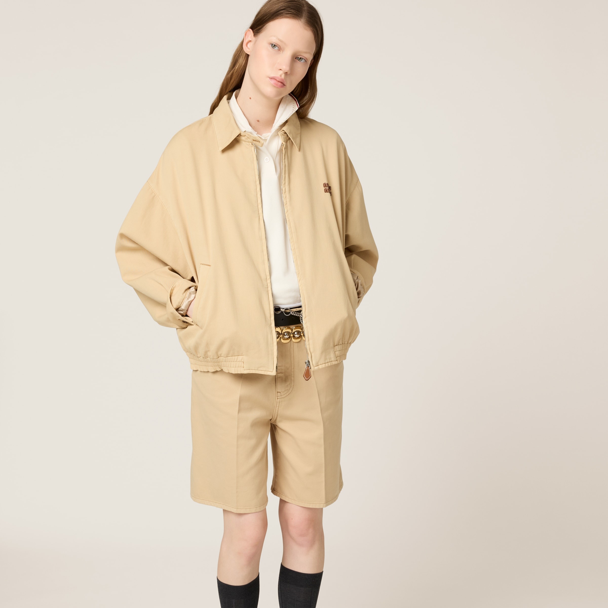 Light denim blouson jacket - 4