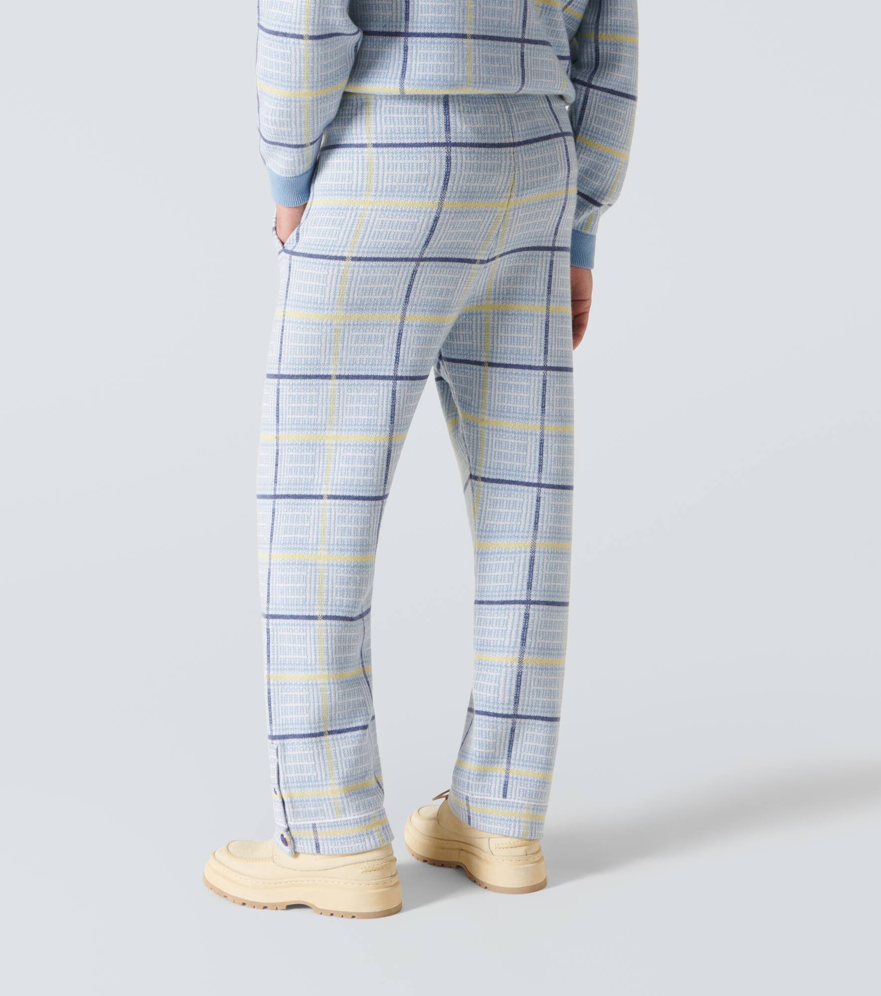 Rain tartan cashmere sweatpants - 4