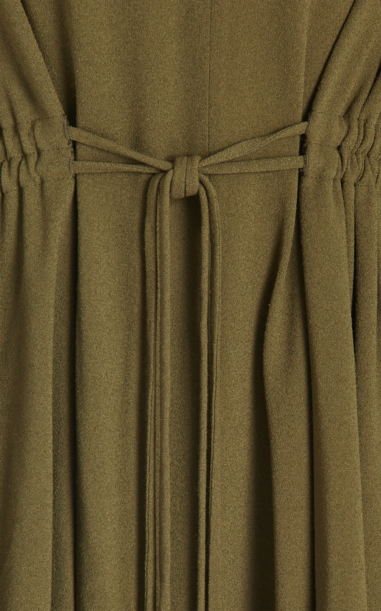 Cinched Waist Crepe Maxi Dress green - 4