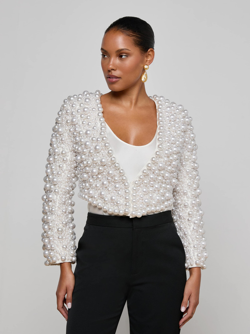 Belle Oversized Pearl Jacket 3