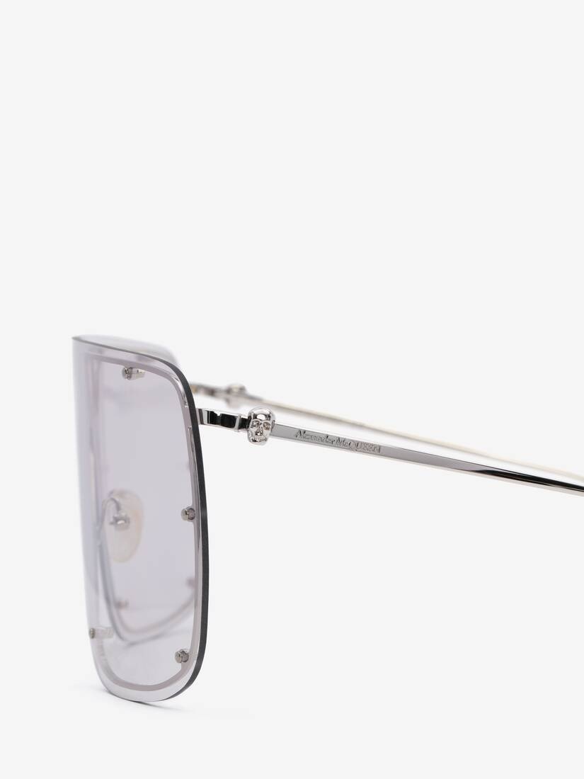 Skull Mask Sunglasses in Silver - 4