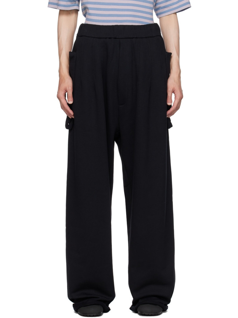Black Wide-Leg Sweatpants 1