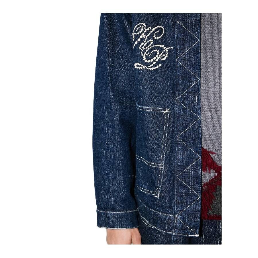 Kenzo Embroidered Kimono Denim Jacket - 3
