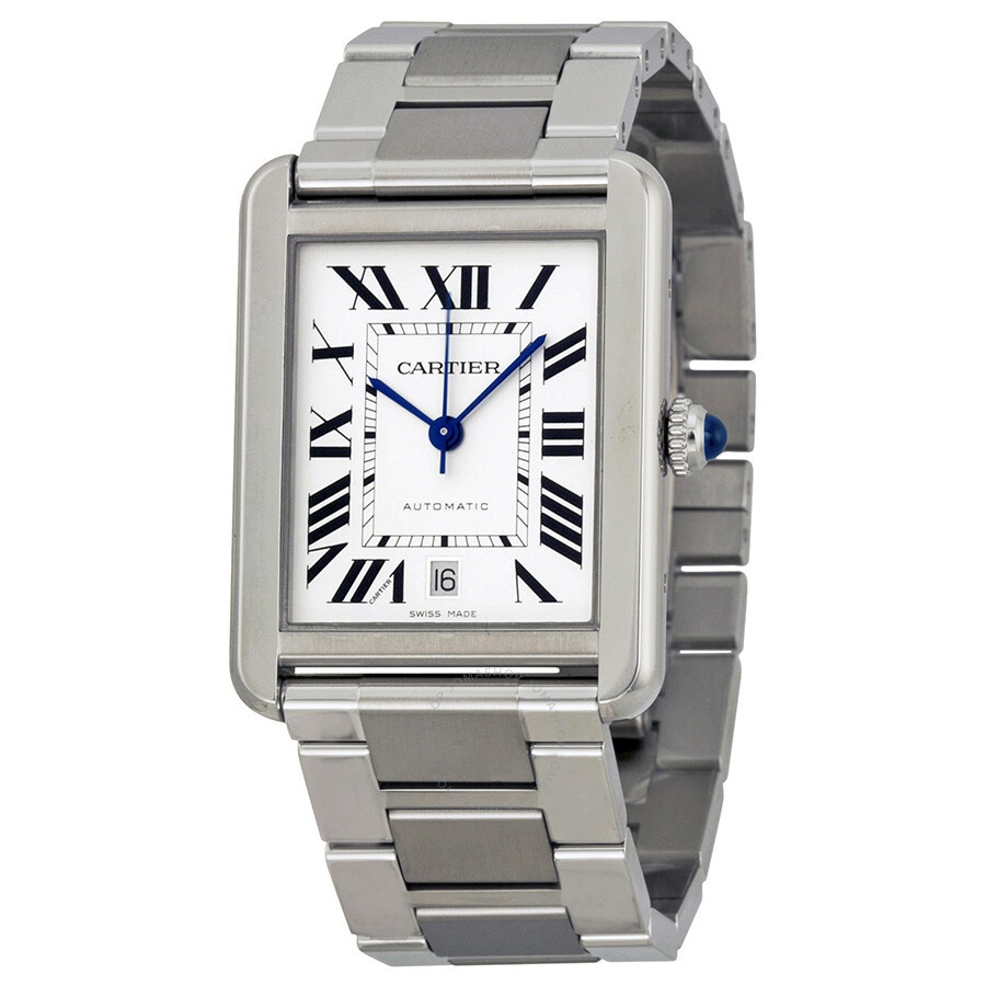 Cartier Tank Solo XL Automatic Silver Dial Men's Watch W5200028 - 1