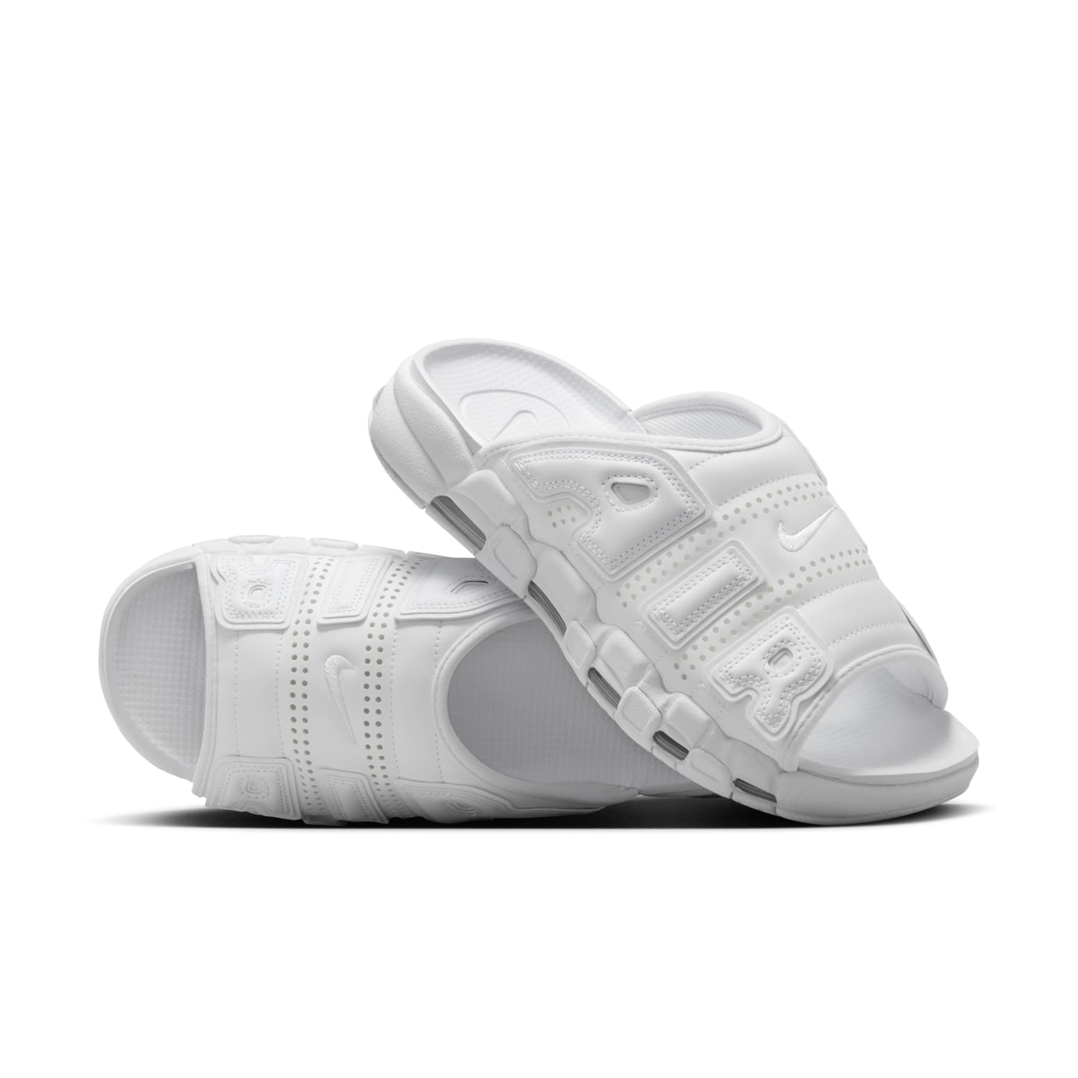 Nike Air More Uptempo Slides 'Triple White' FD9883-101 - 3