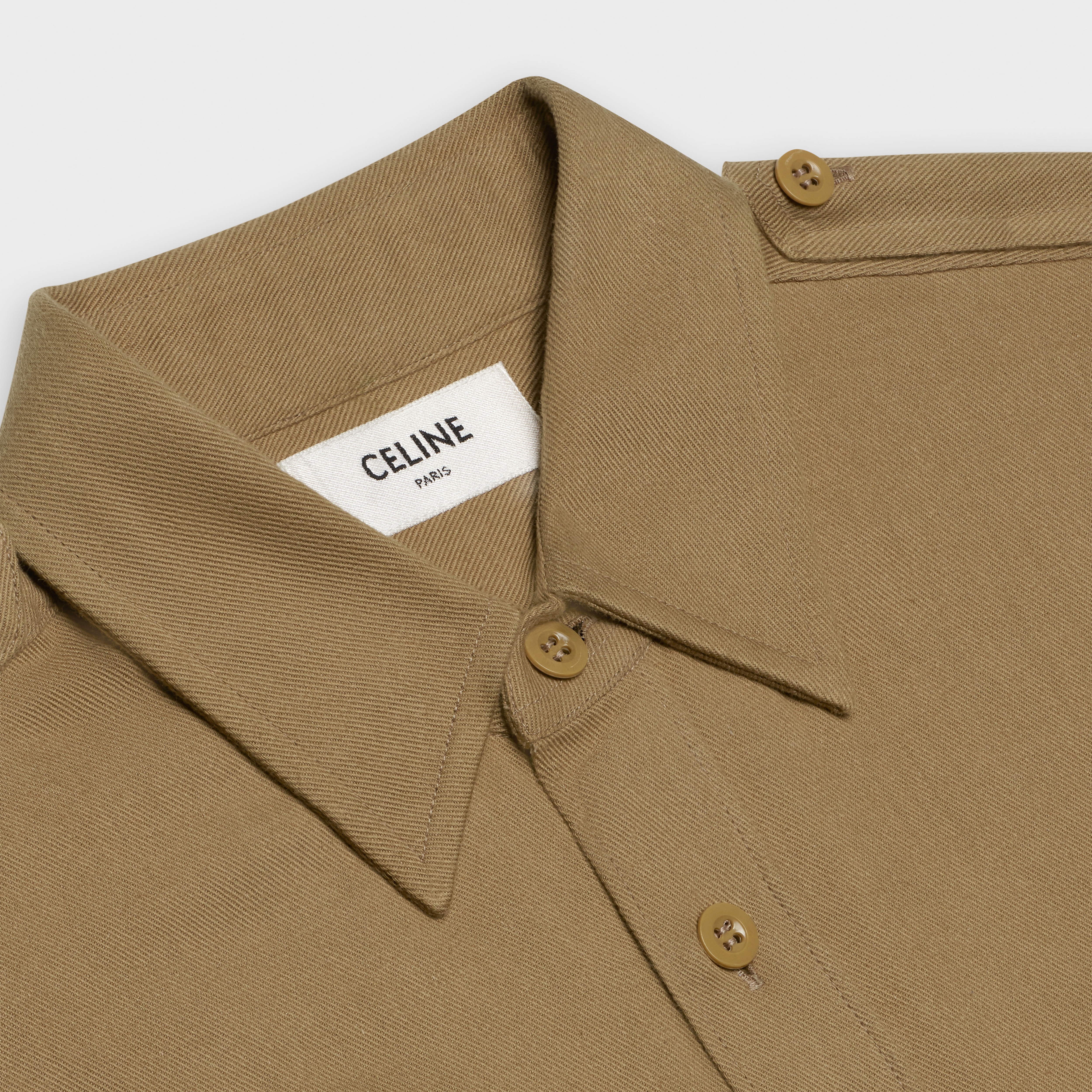 military shirt in lightweight cotton twill - 3