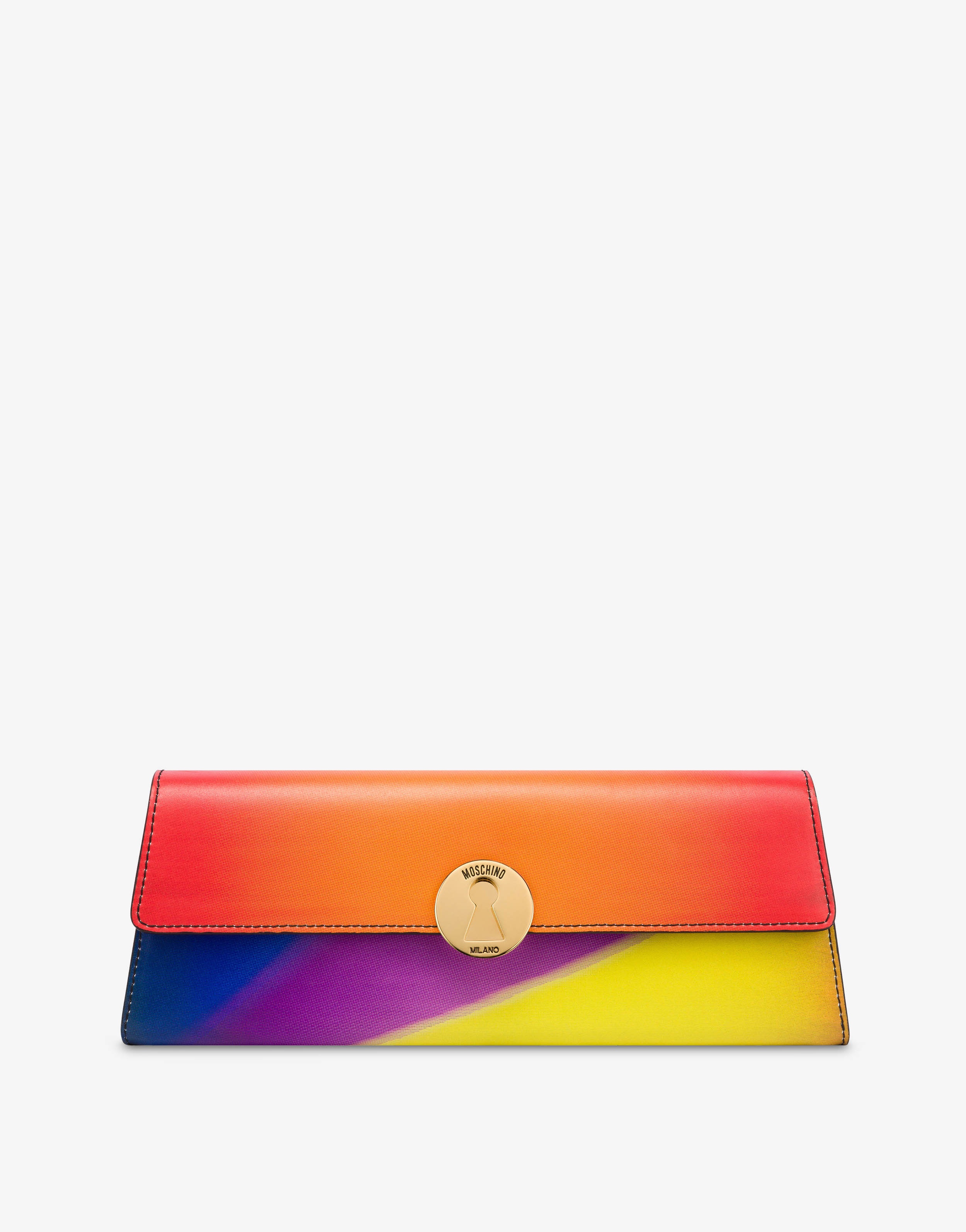 PROJECTION PRINT CALFSKIN MAXI CLUTCH - 1