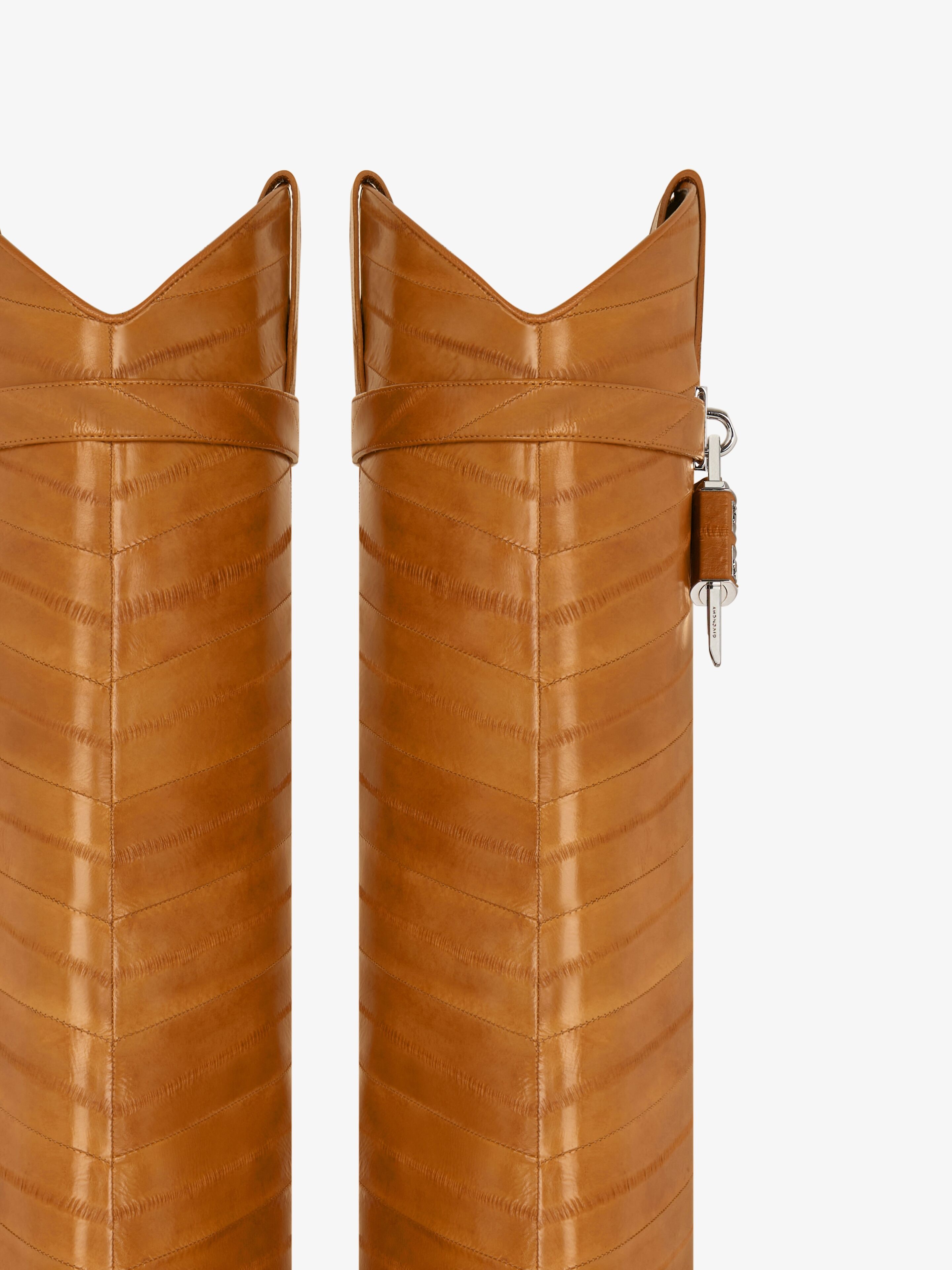 SHARK LOCK COWBOY BOOTS IN EEL - 5