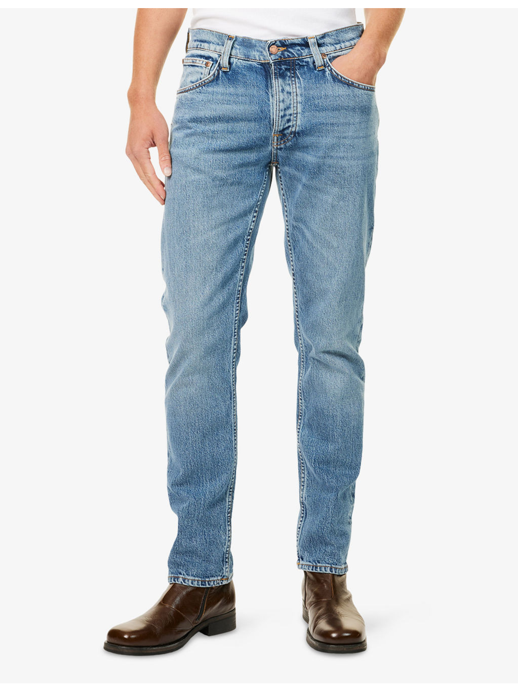 Solid Ollie Straight-Leg Denim Jeans - 3