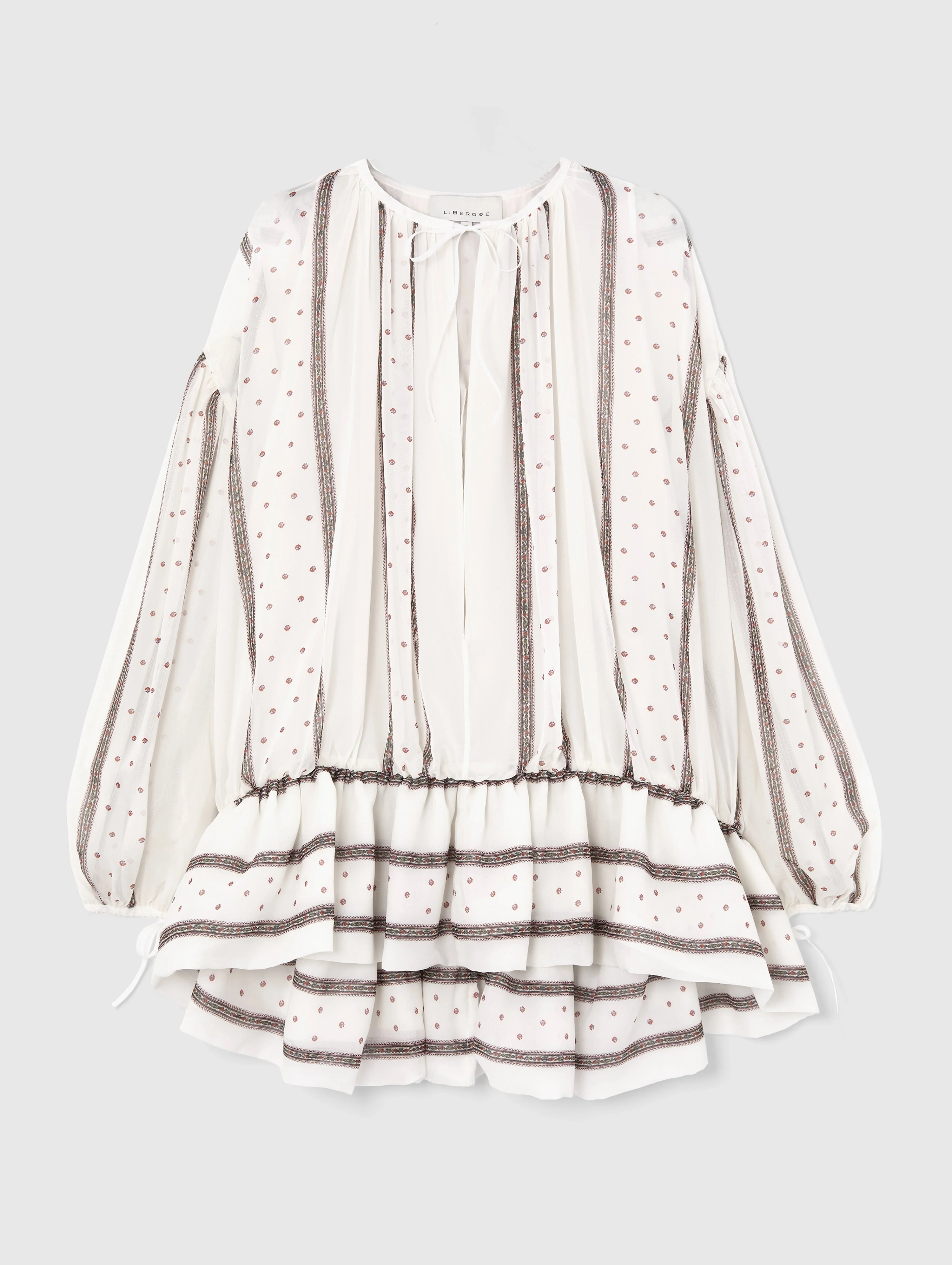 ISLA SILK PEPLUM DRESS - 1