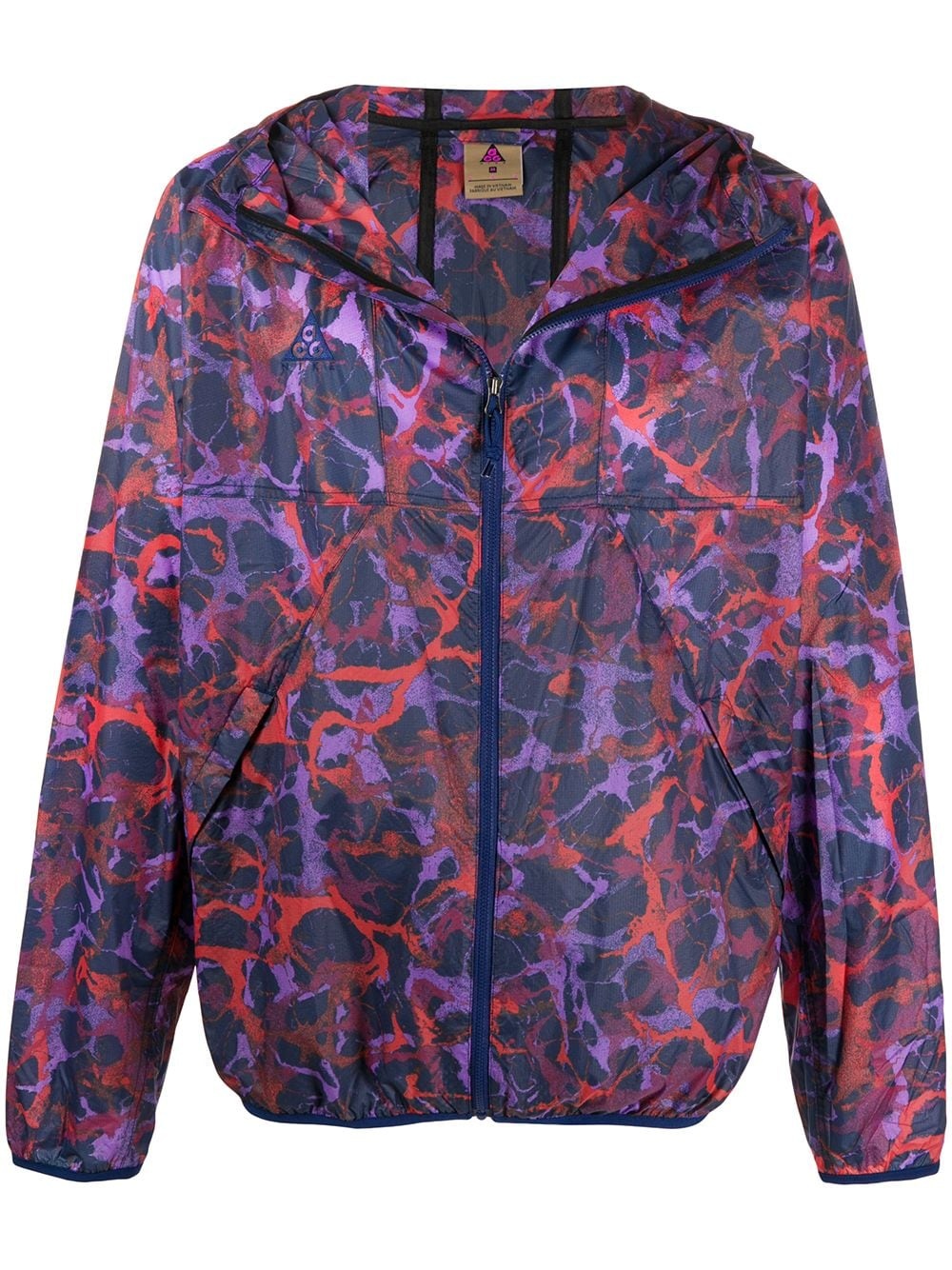 abstract-print lightweight jacket - 1