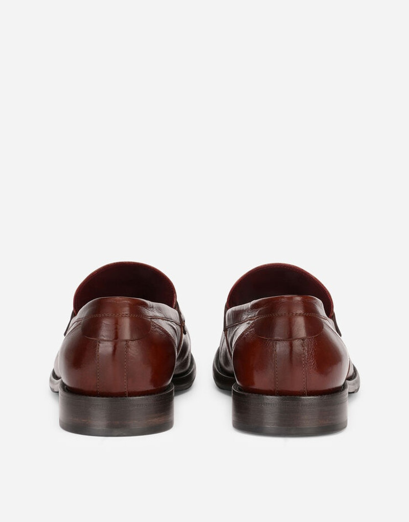 Dolce & Gabbana Mino calfskin loafers with branded plate outlook