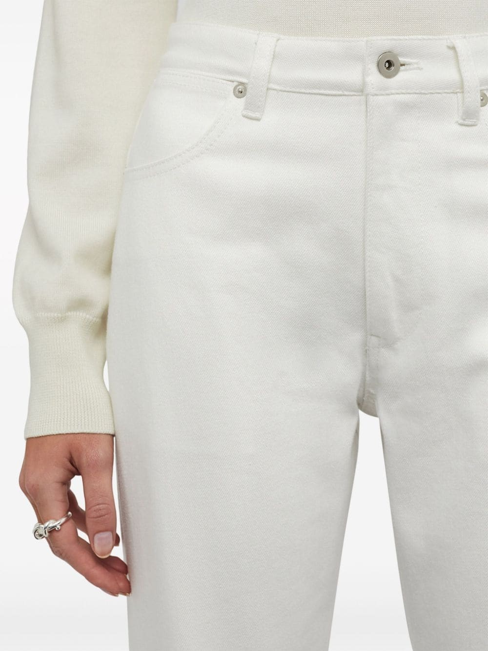 cropped straight-leg jeans - 4