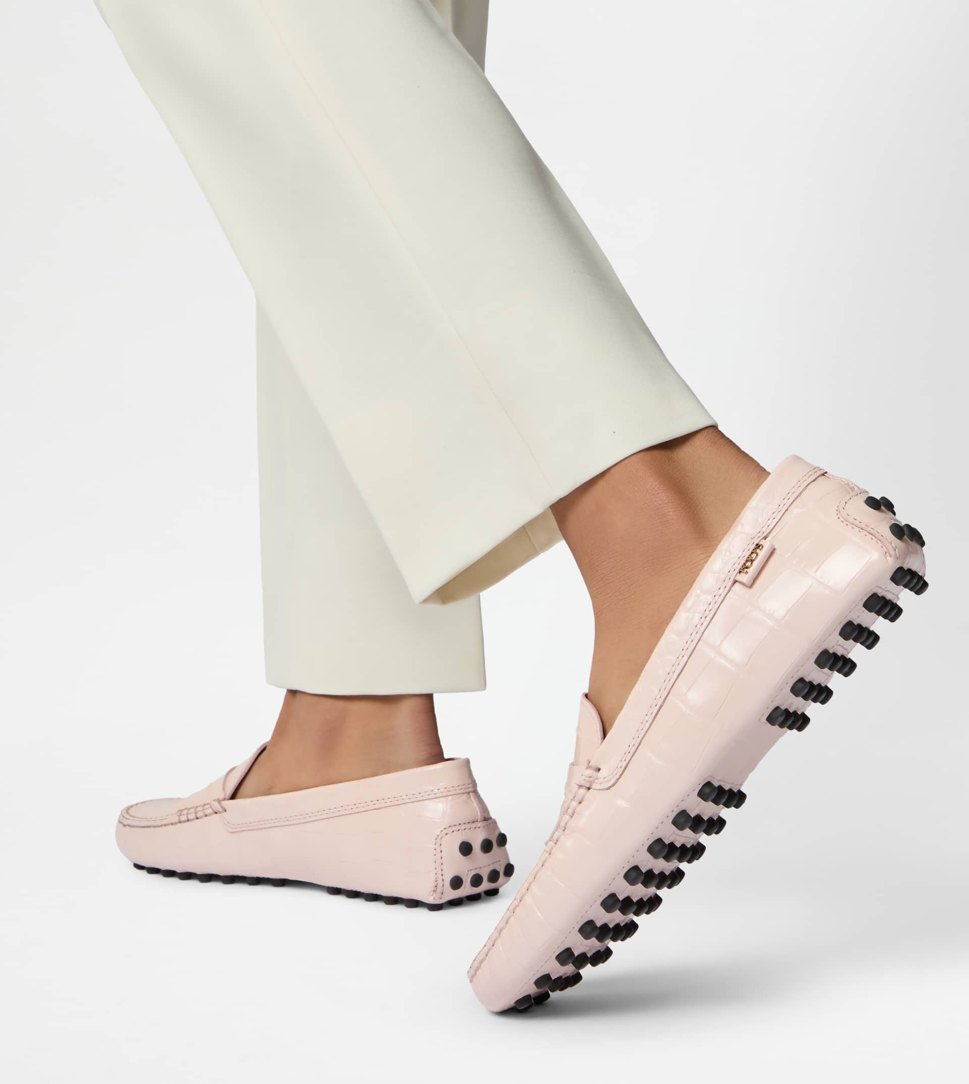 GOMMINO DRIVING SHOES IN LEATHER - PINK - 7