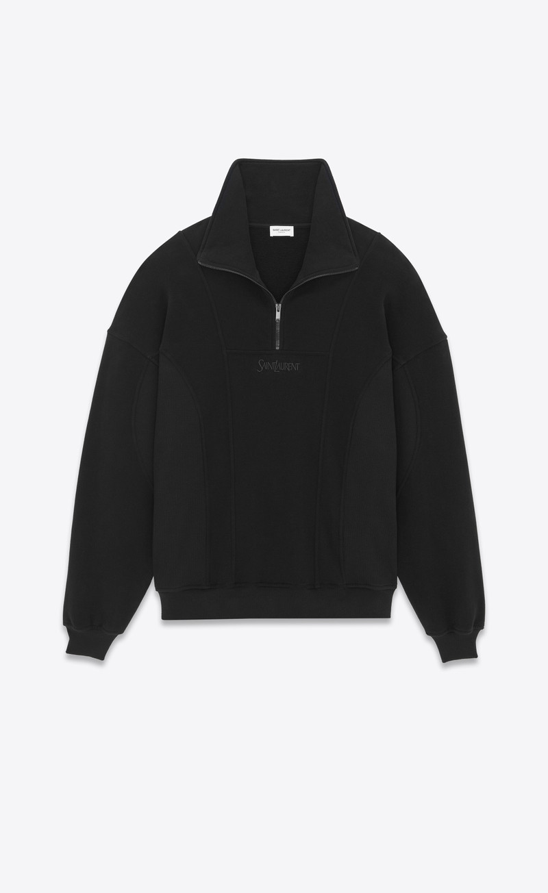 SAINT LAURENT saint laurent half-zip sweatshirt outlook