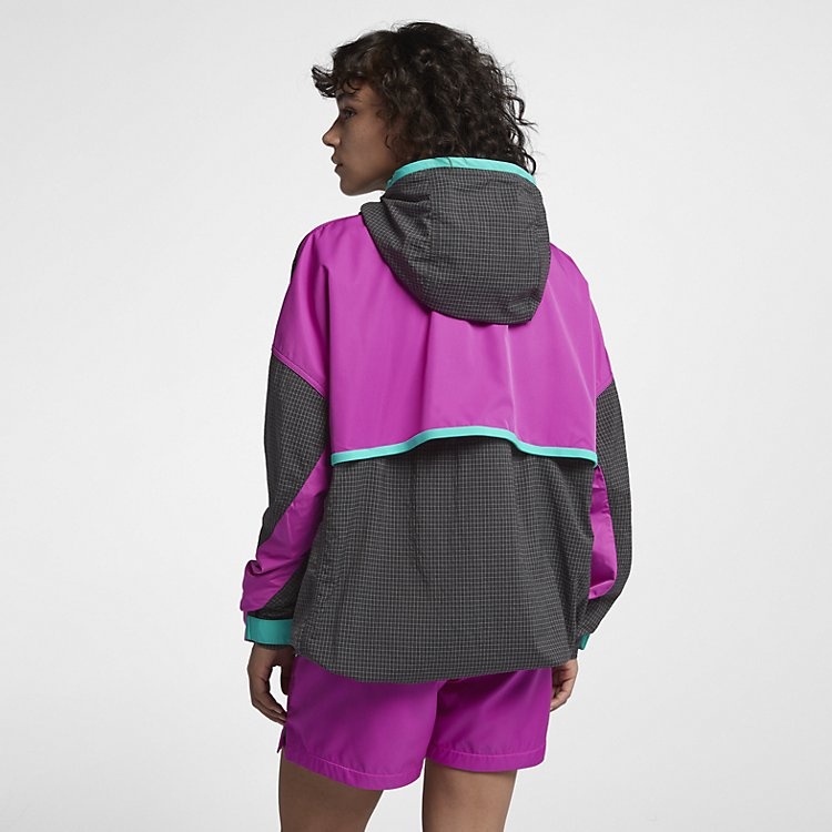 Nike ACG Woven Hooded Jacket 'Anthracite Magenta Jade' 931907-060 - 4